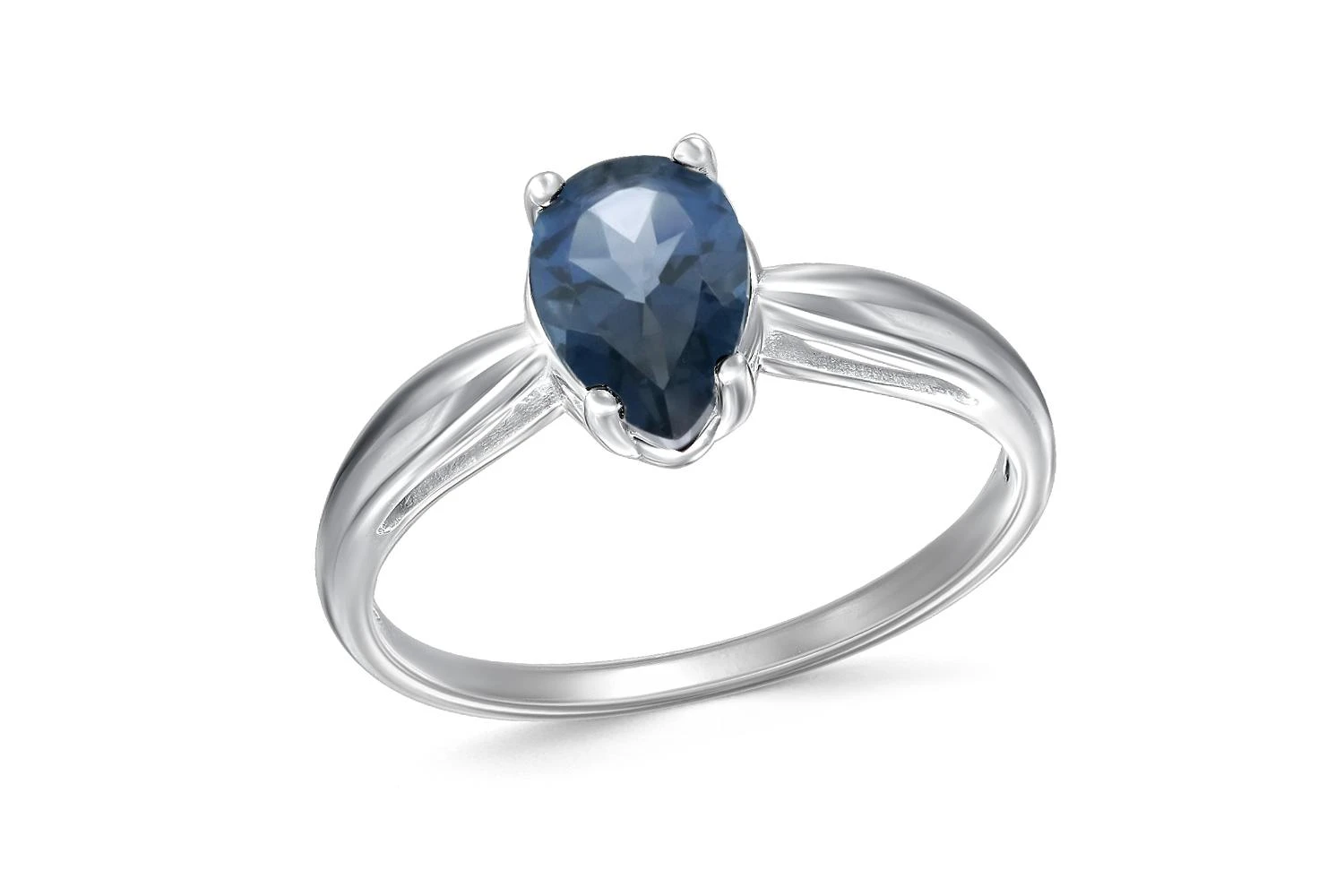 Кольцо из белого золота с топазом лондон