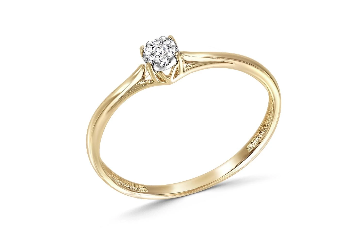 Кольцо из жёлтого золота с 7 бриллиантами