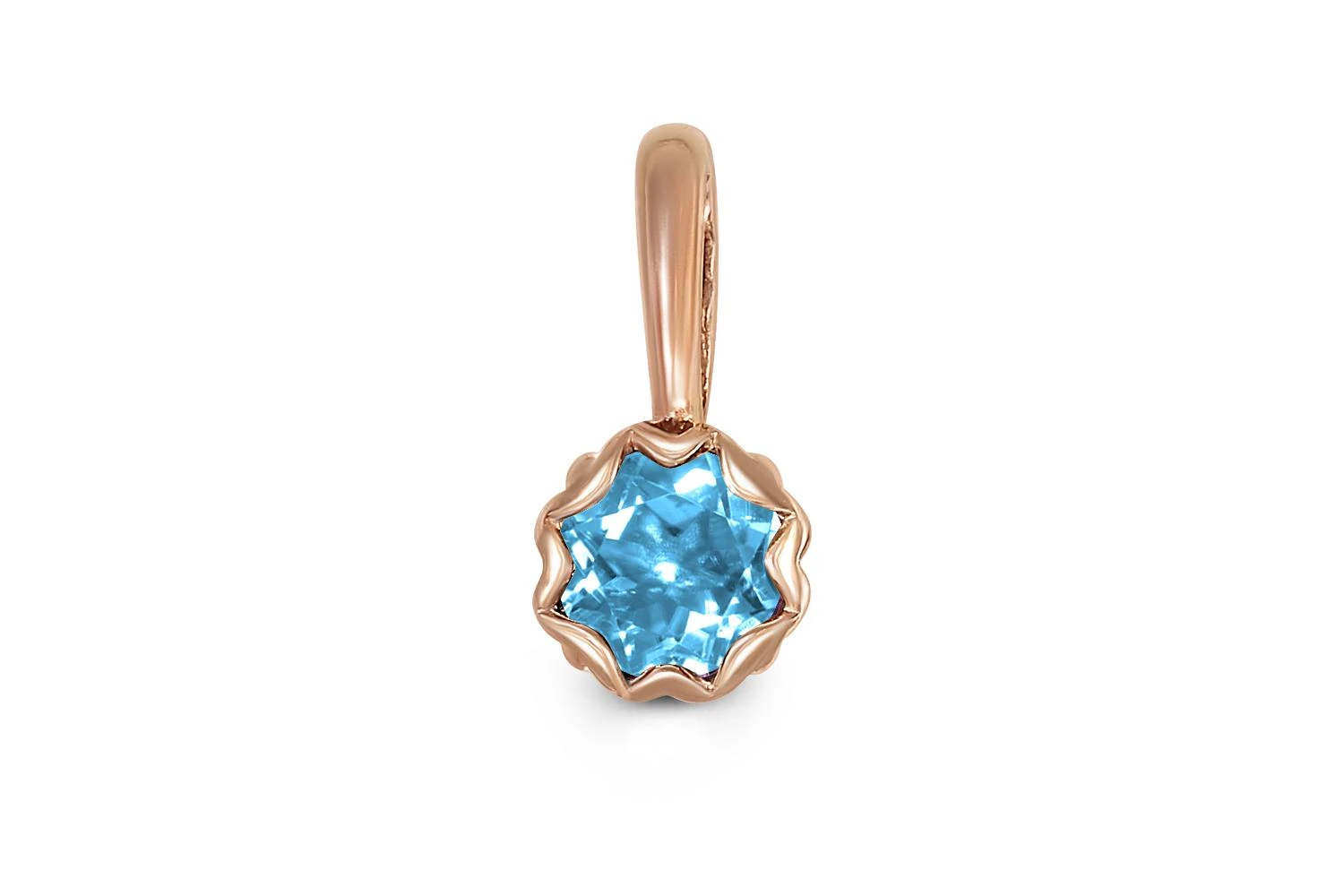 Подвеска из красного золота с топазом swiss