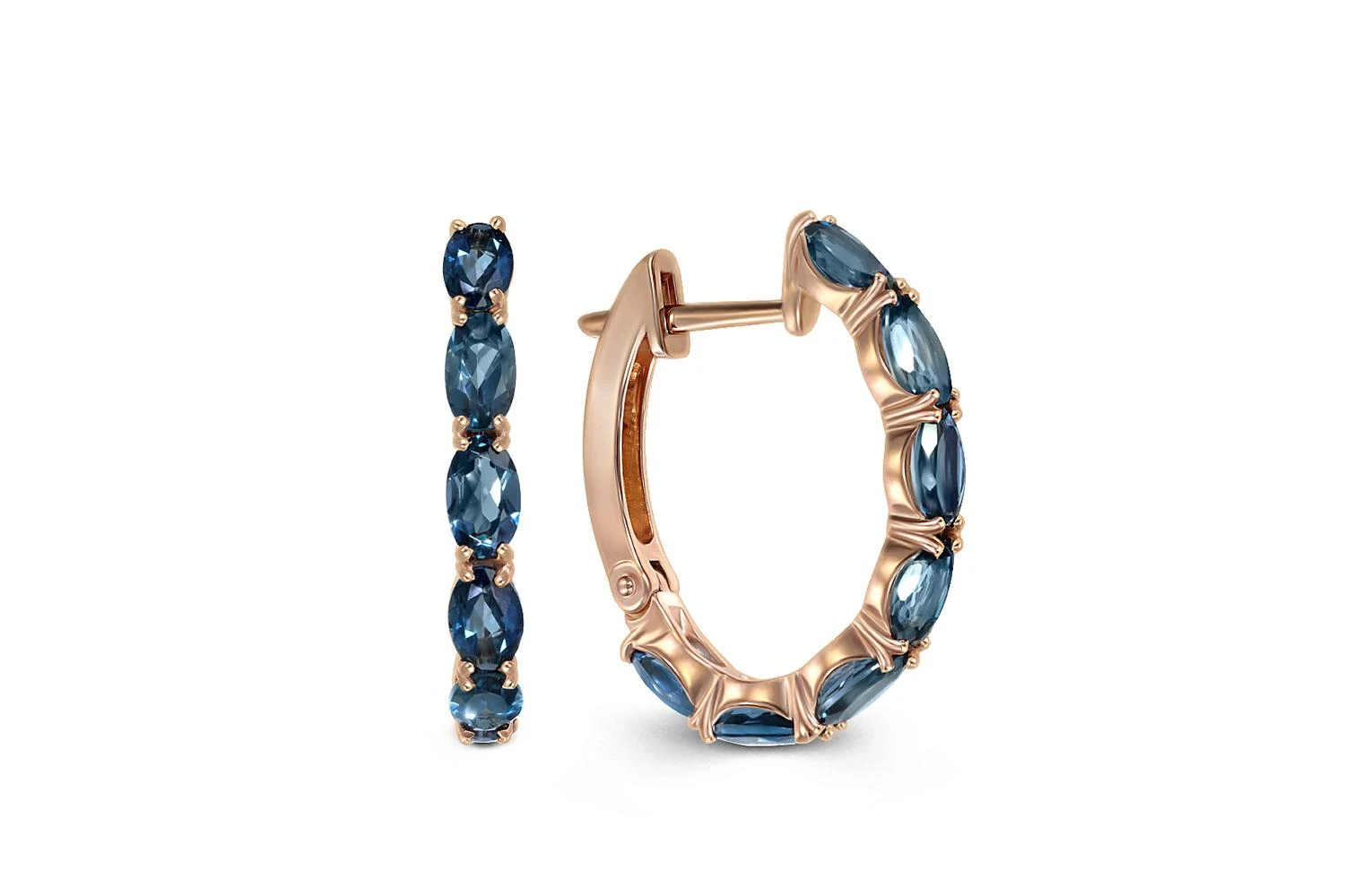 Серьги из красного золота с 14 топазами лондон