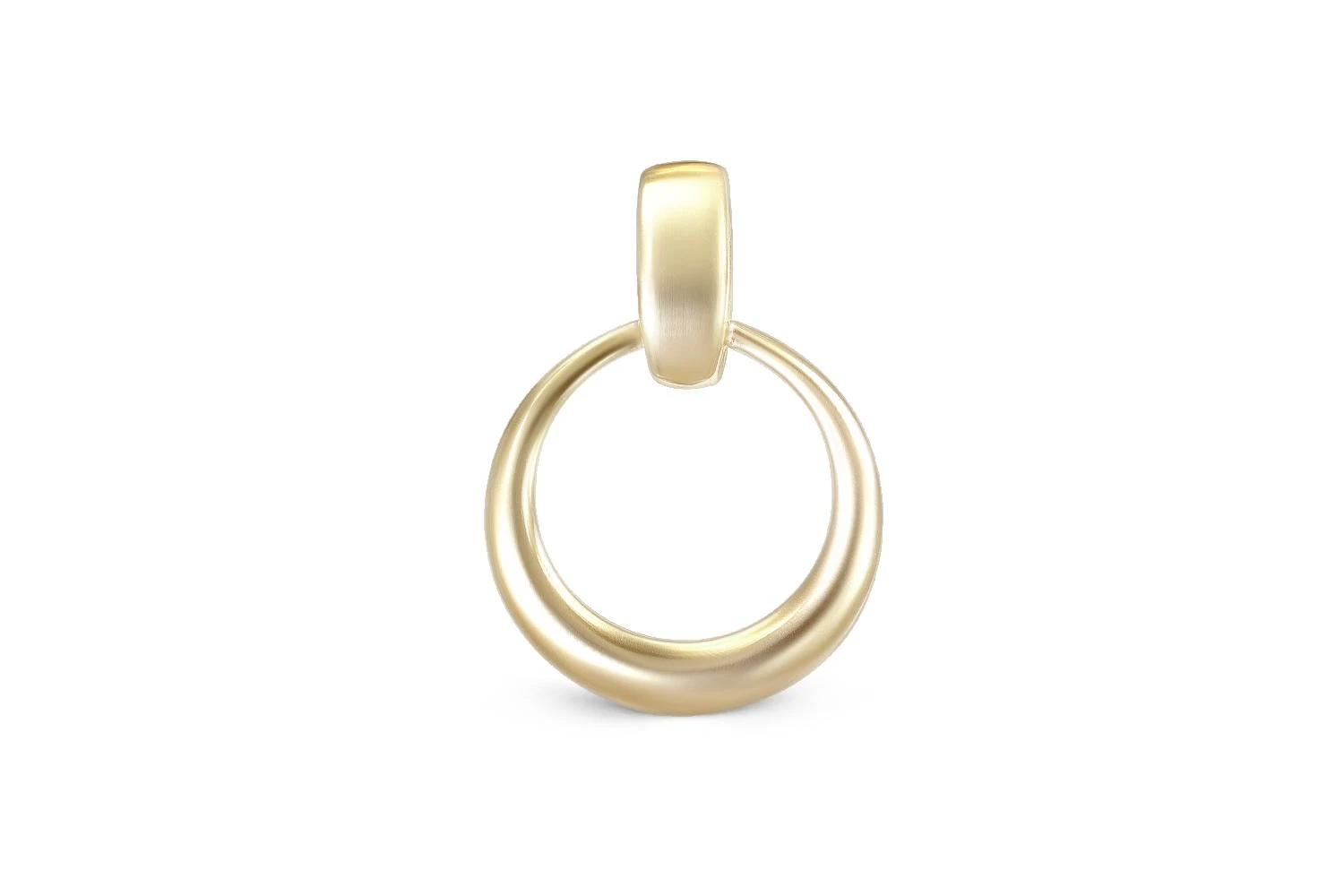 Подвеска Круг из жёлтого золота без вставок