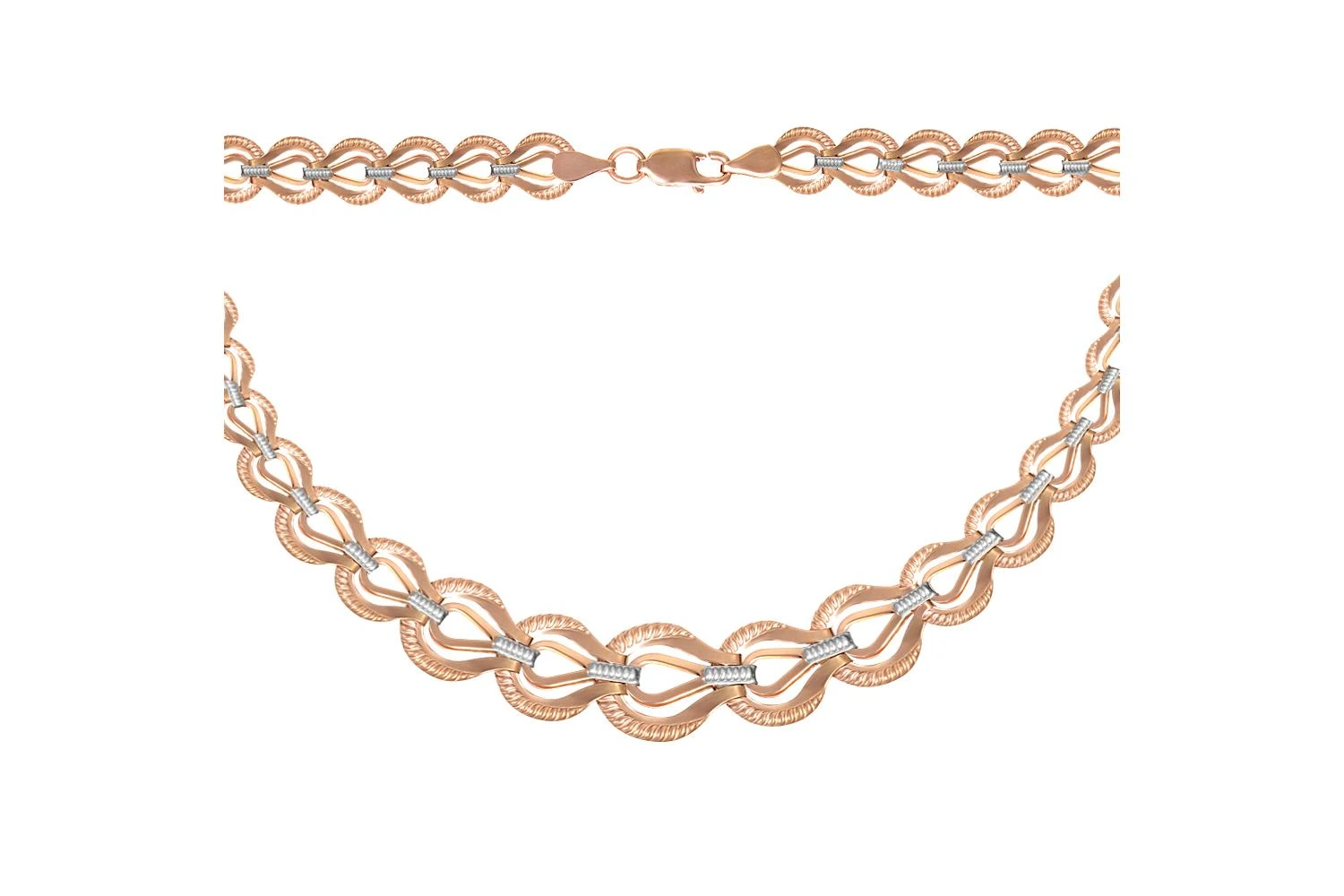 Колье из красного золота без вставок