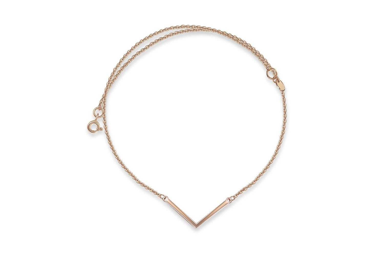 Колье из красного золота без вставок