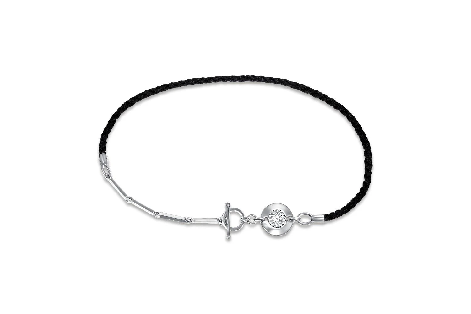 Браслет из белого золота с фианитом