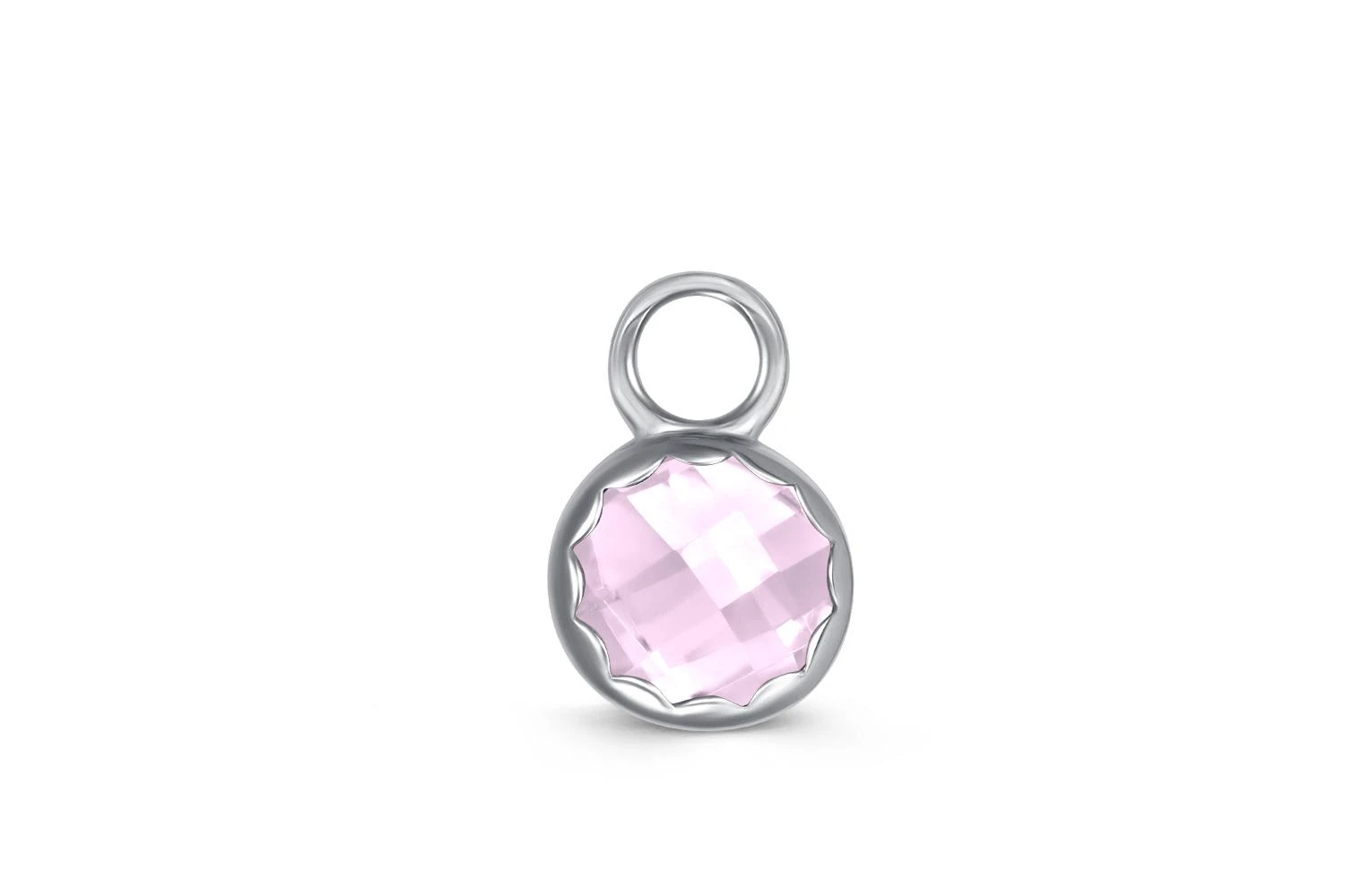 Подвеска серёг-трансформеров из белого золота с кварцем