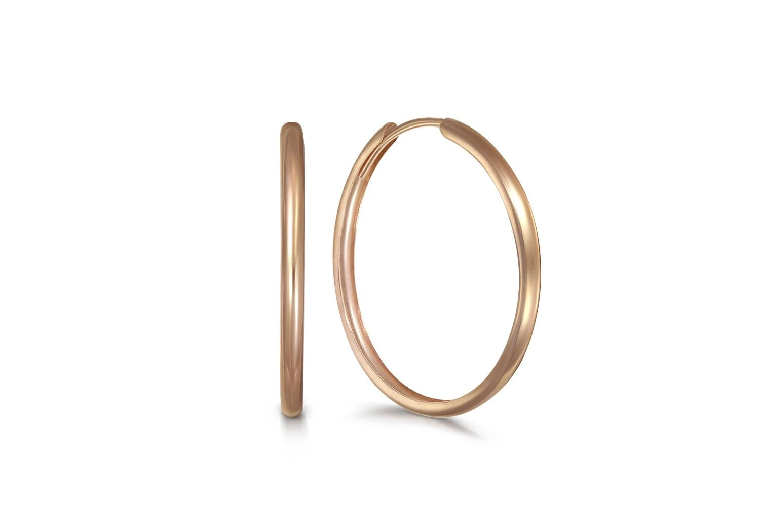 Серьги-конго из красного золота без вставок