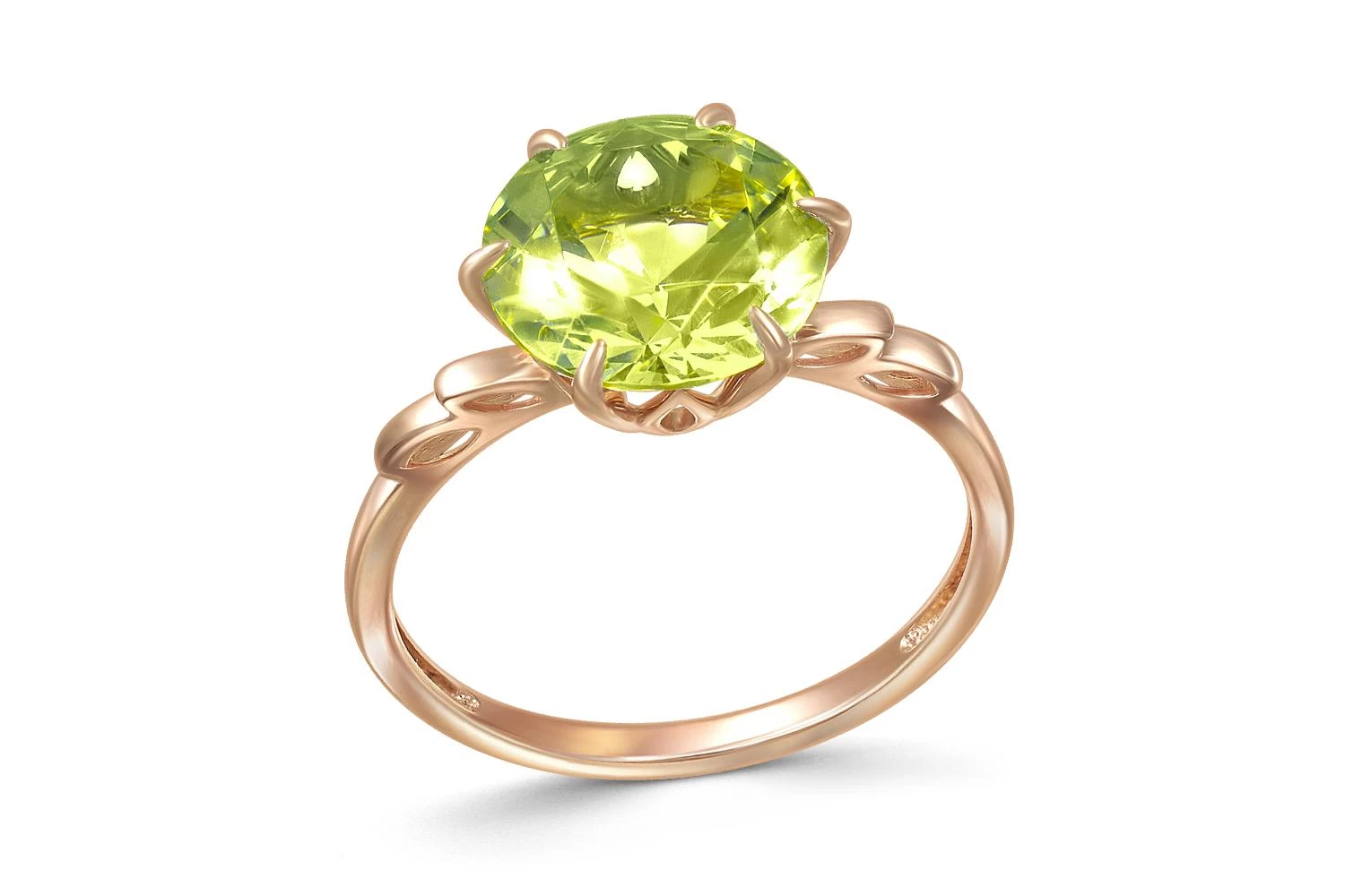 Кольцо из красного золота с ситаллом