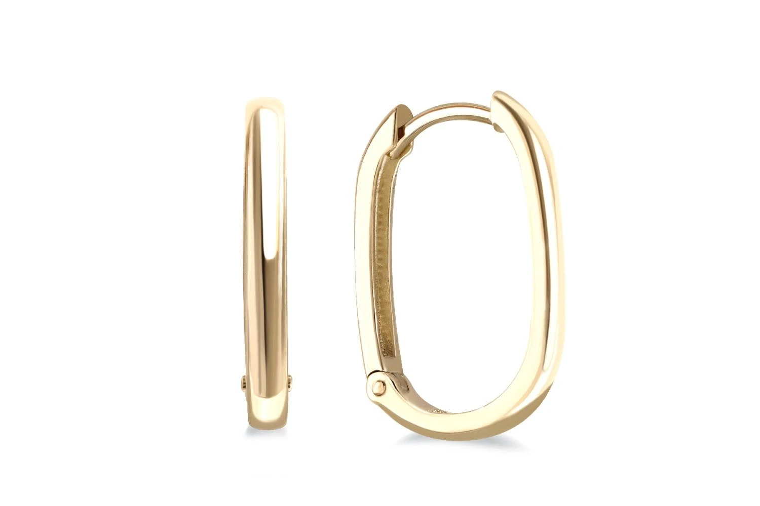 Серьги из жёлтого золота без вставок