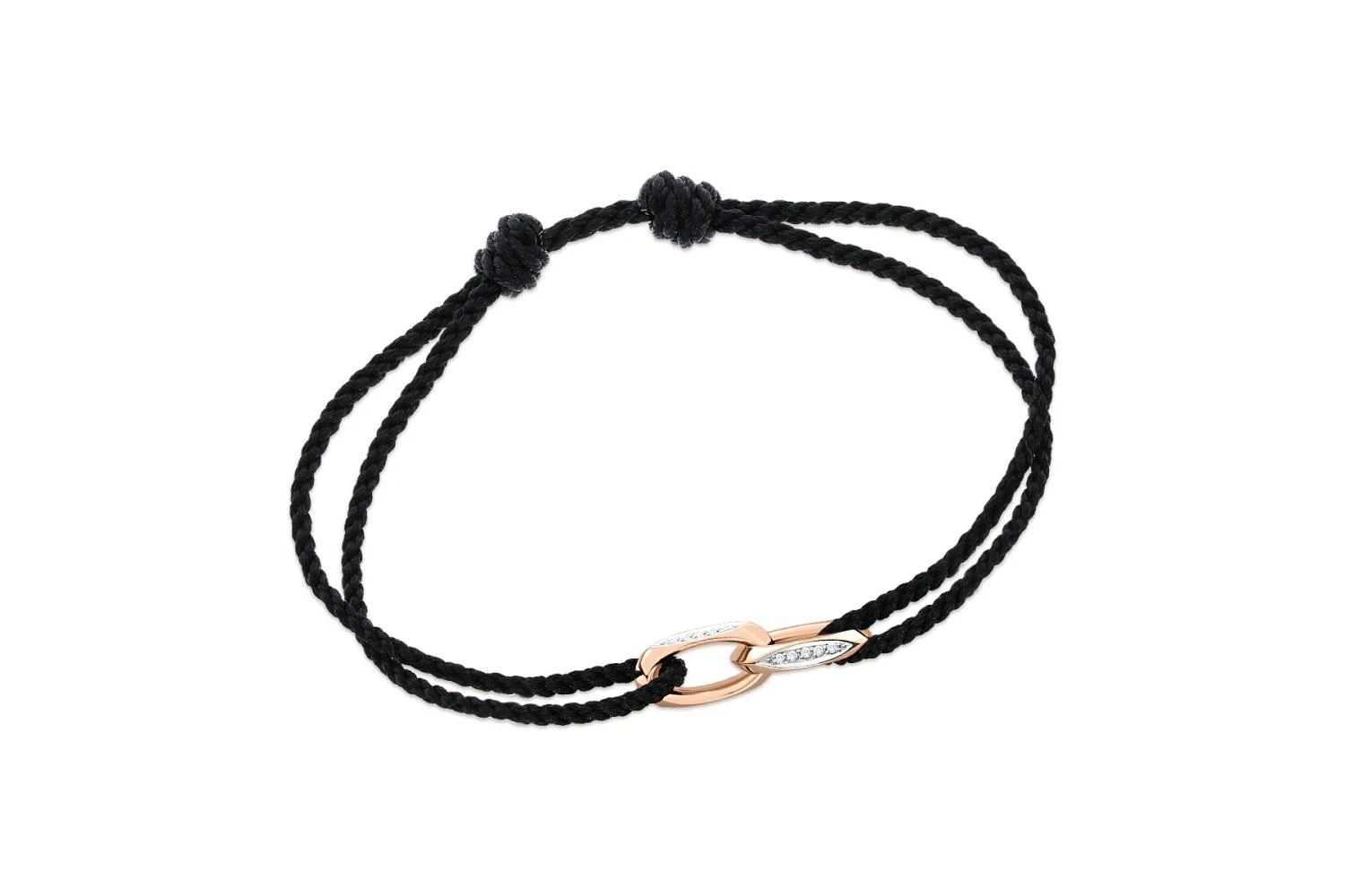 Браслет из красного золота с 20 фианитами