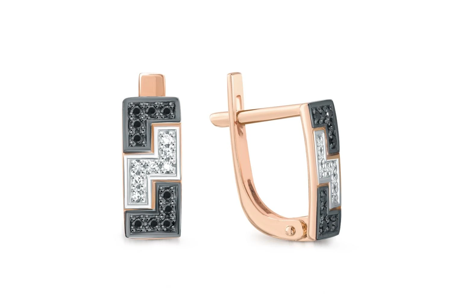 Серьги из красного золота с 34 бриллиантами