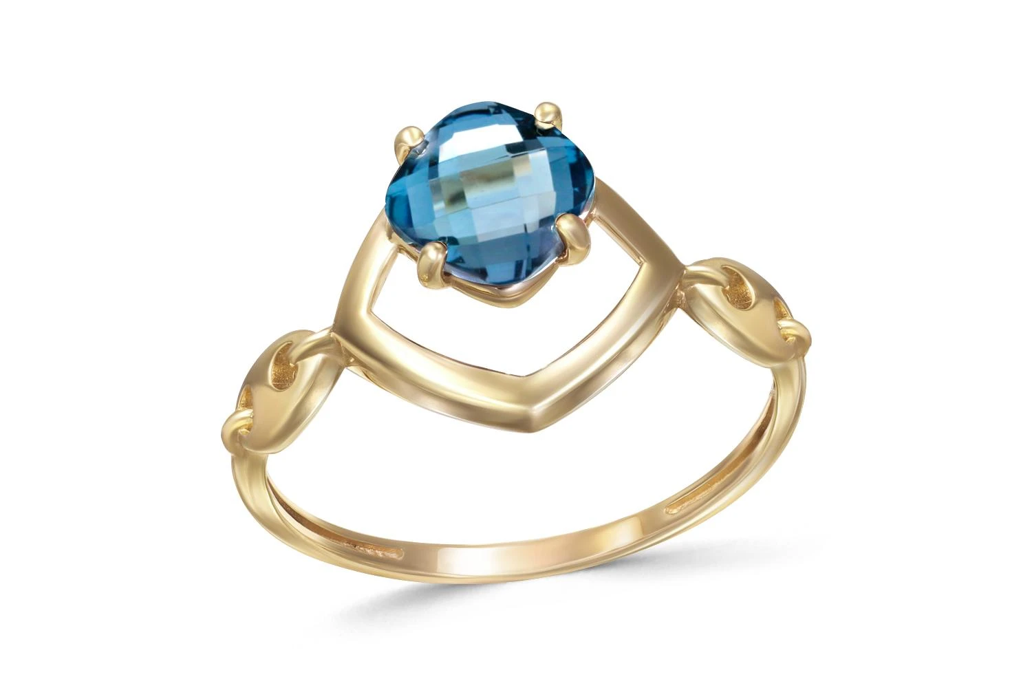Кольцо из жёлтого золота с топазом лондон