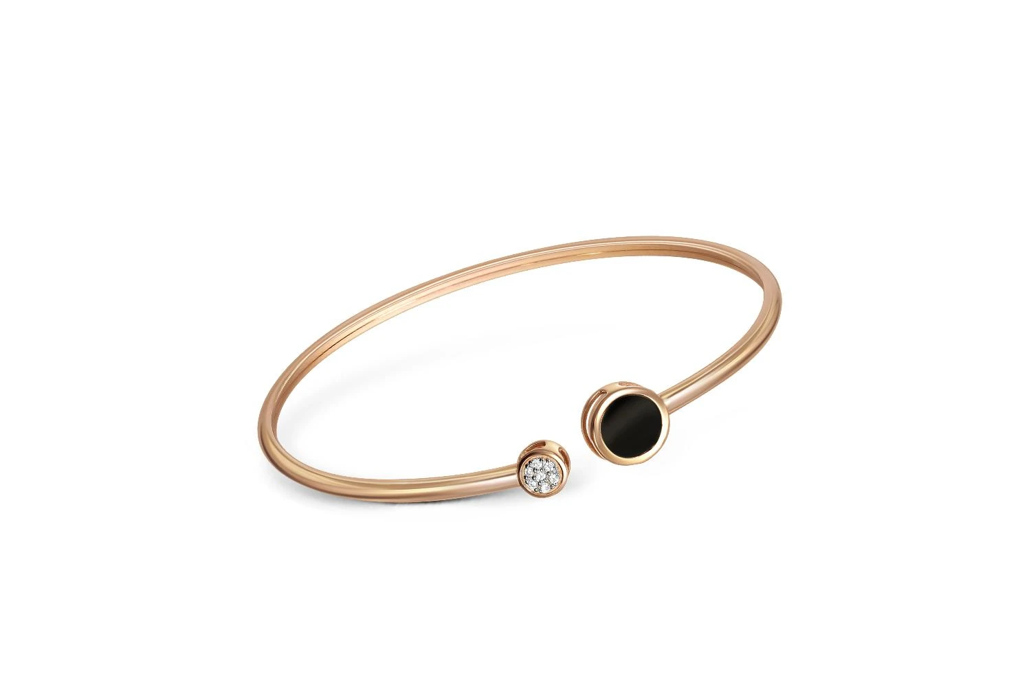 Браслет из красного золота с 7 фианитами