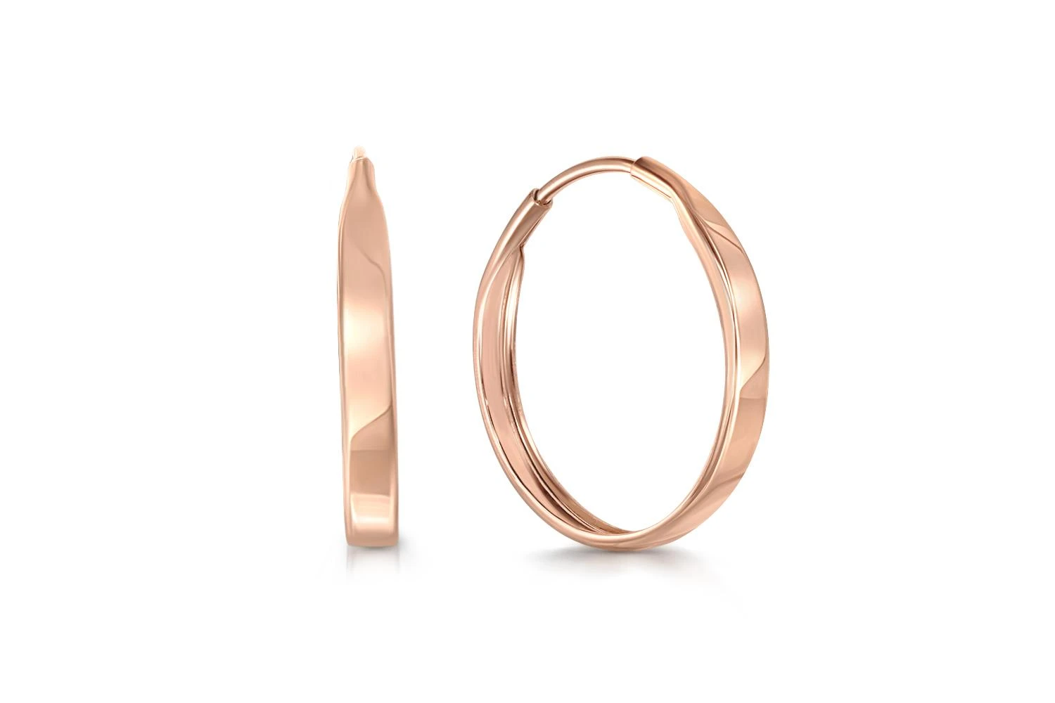 Серьги-конго из красного золота без вставок