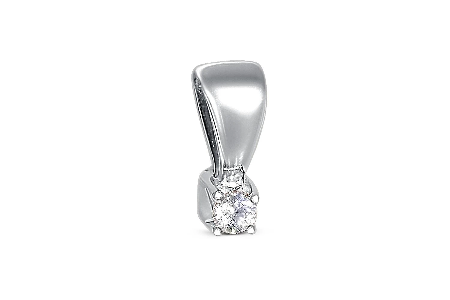 Подвеска из белого золота с фианитом