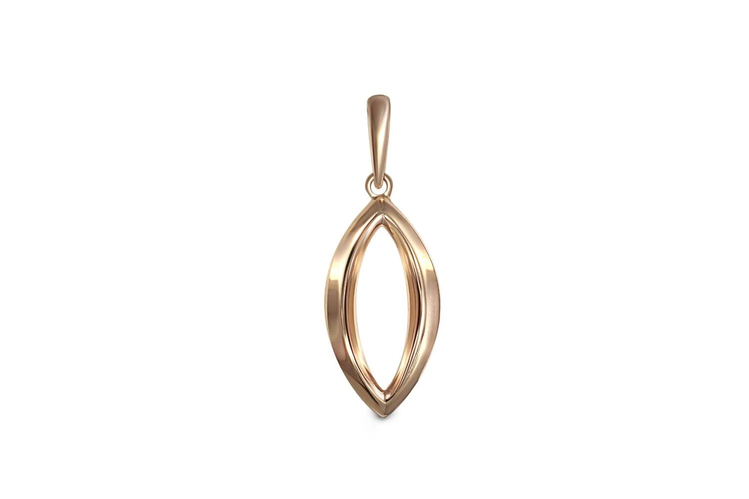 Подвеска из красного золота без вставок