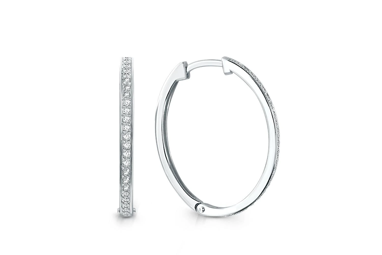 Серьги из белого золота с 48 бриллиантами