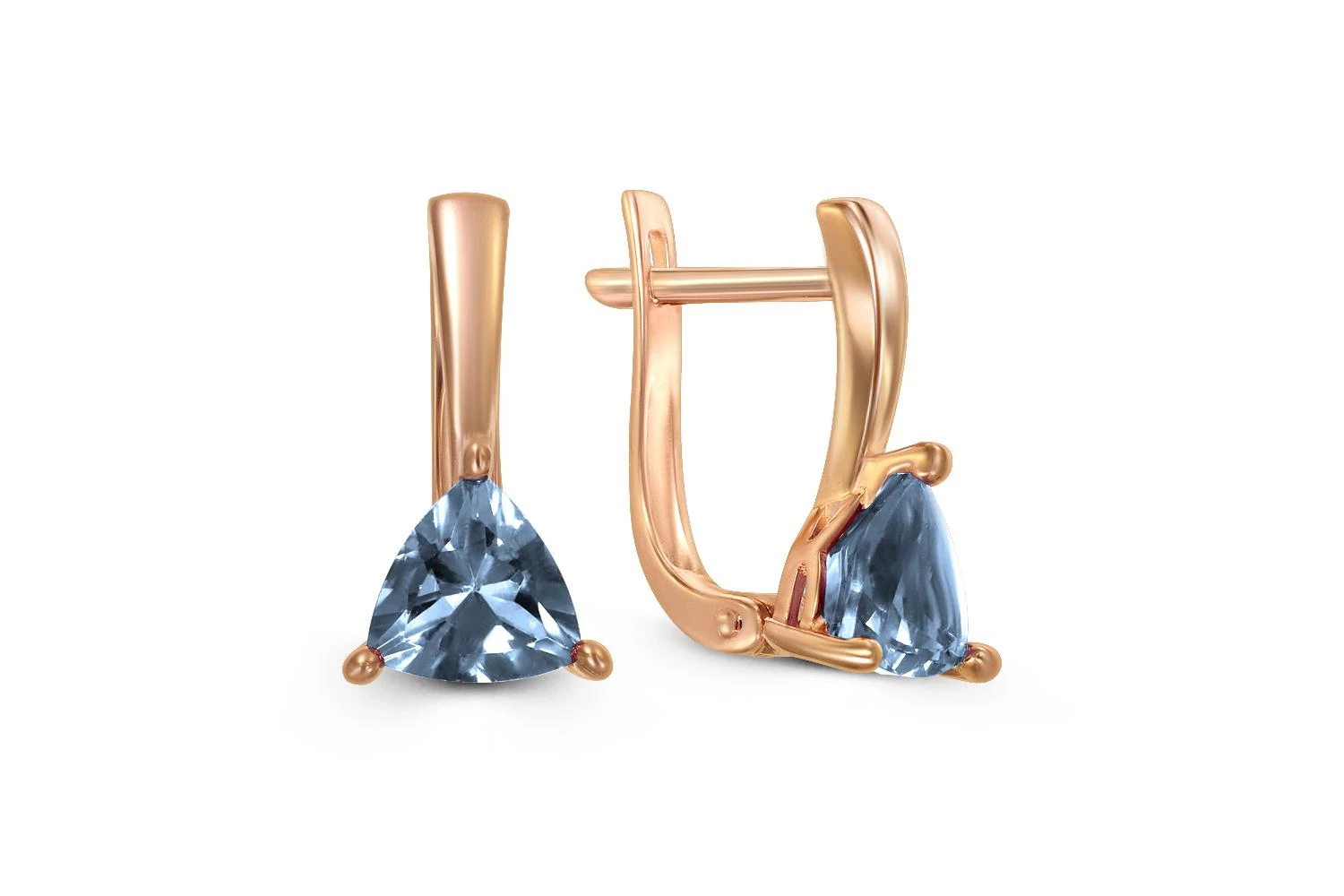 Серьги из красного золота с 2 топазами лондон