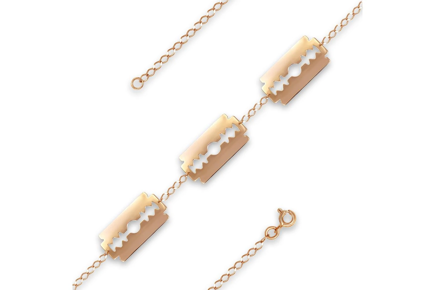 Браслет Лезвие из красного золота без вставок