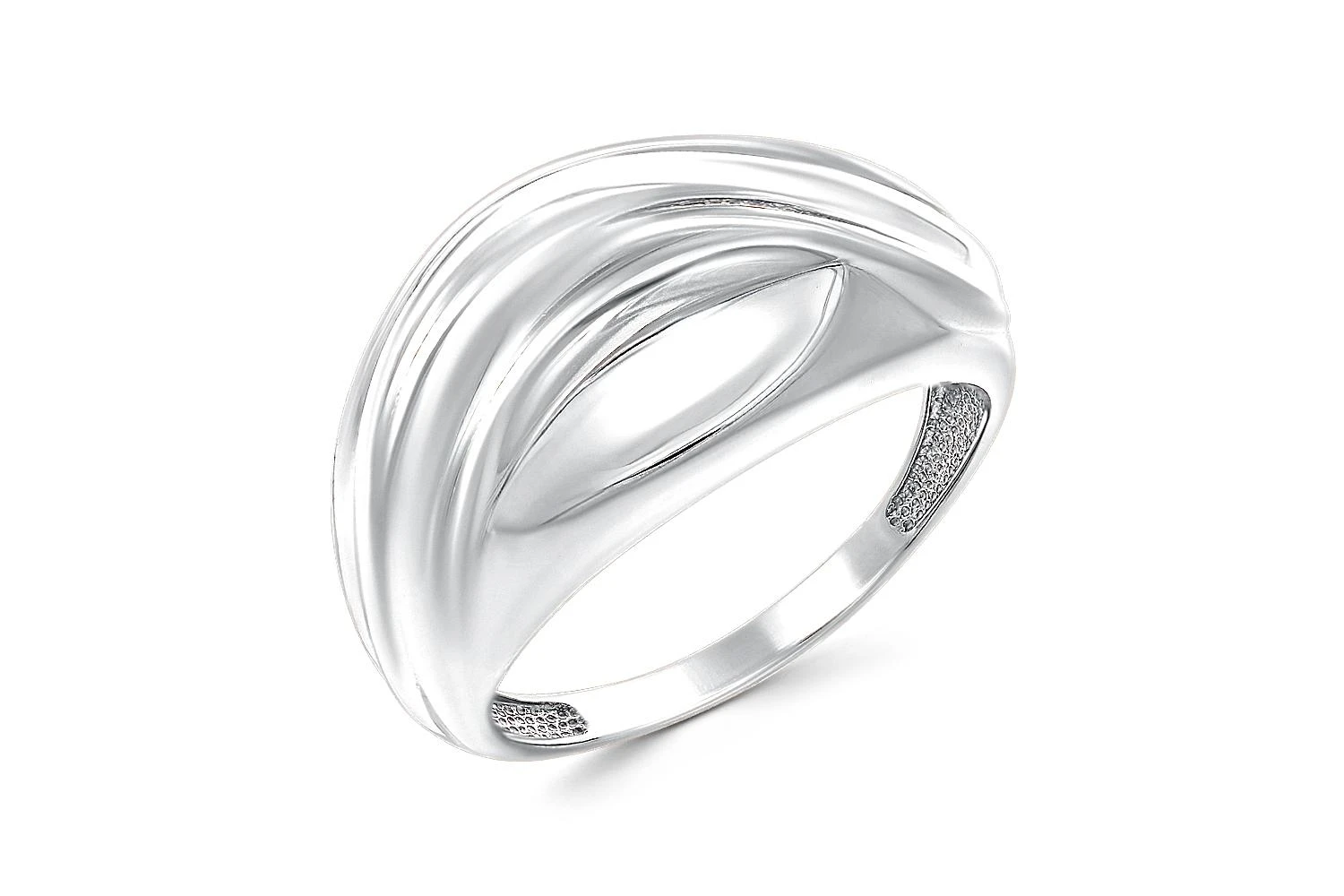 Кольцо из белого золота без вставок