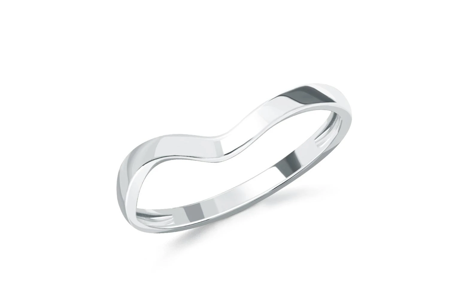 Кольцо из белого золота без вставок