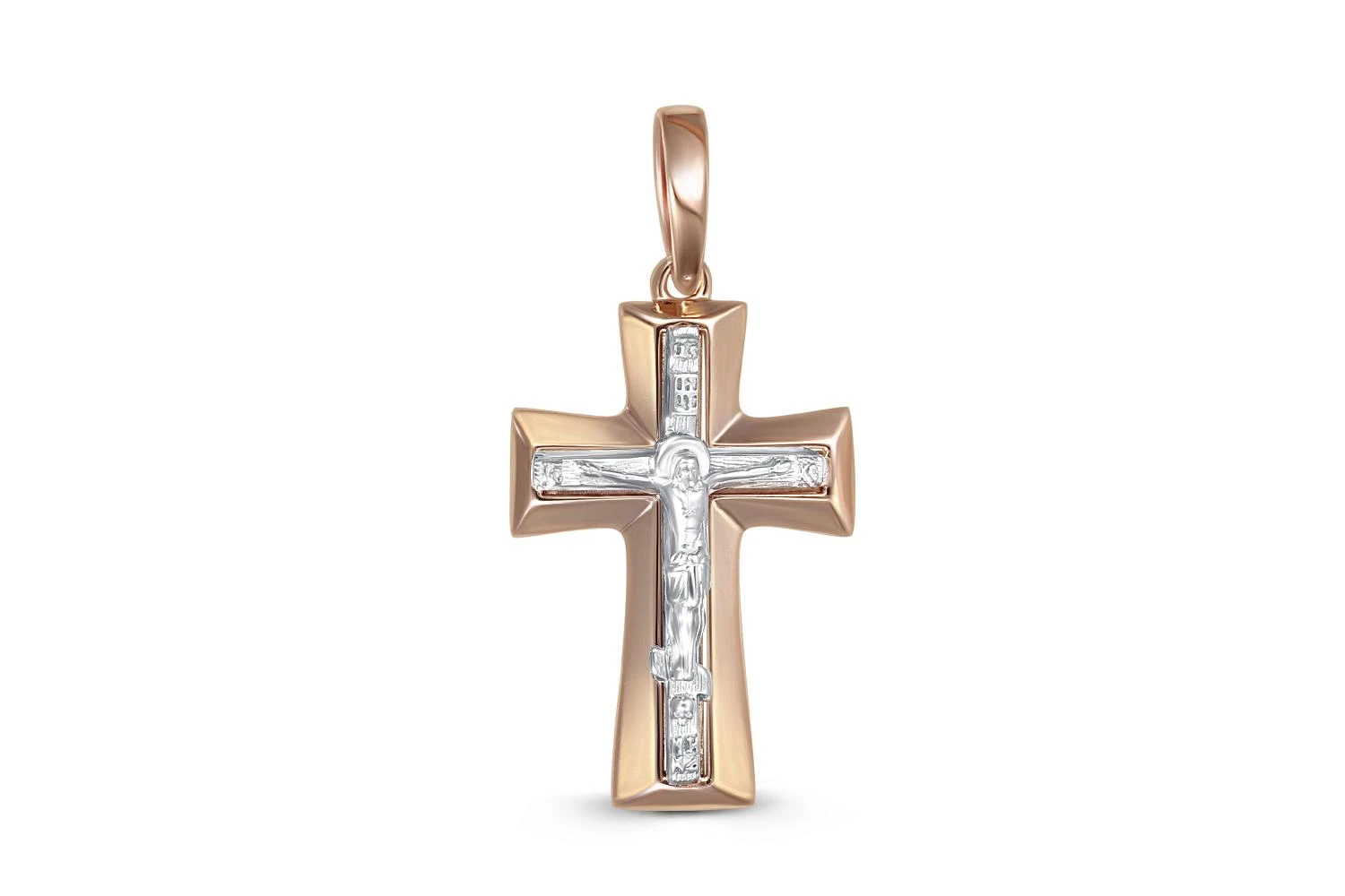 Крест из красного золота без вставок