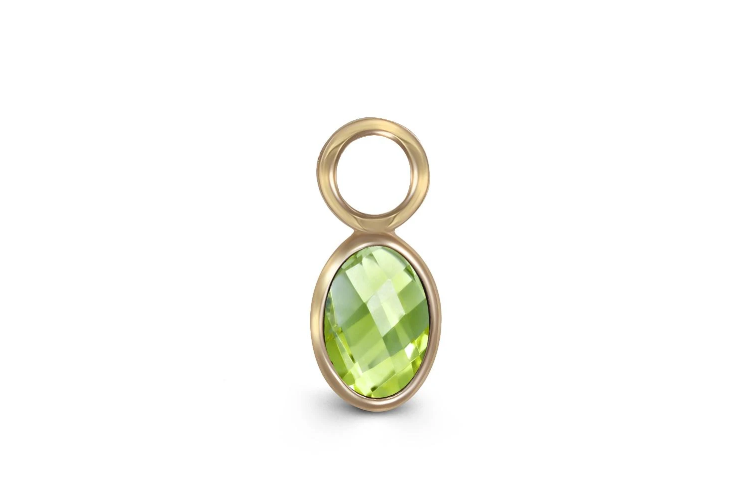 Подвеска серёг-трансформеров из жёлтого золота с хризолитом