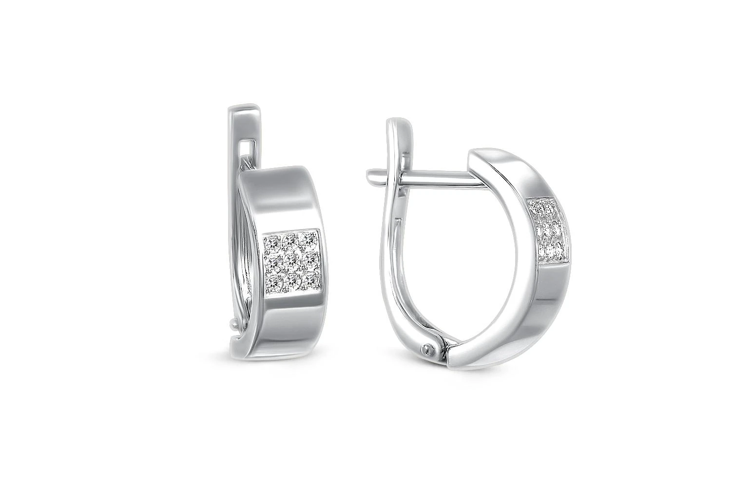 Серьги из белого золота с 18 бриллиантами