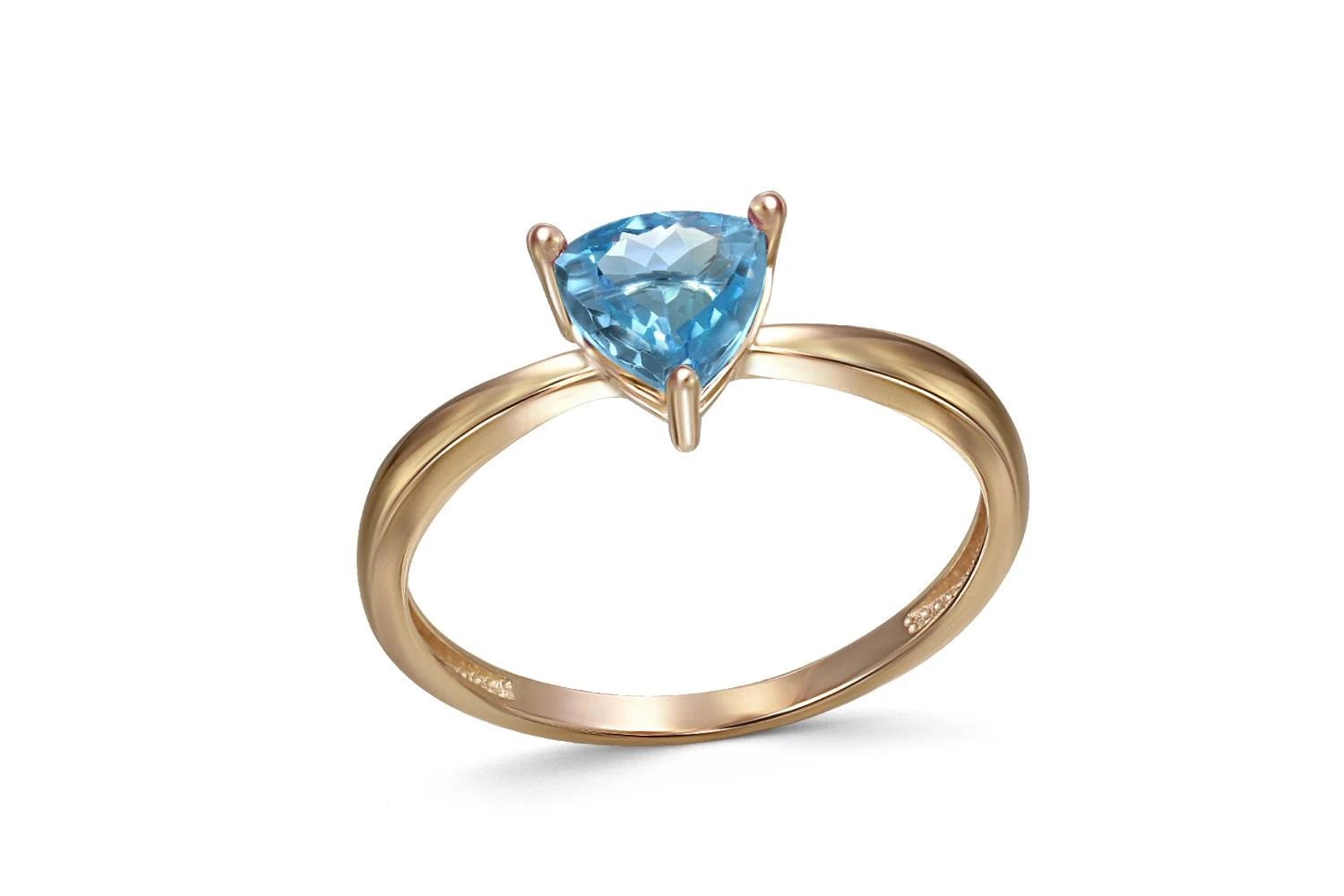 Кольцо из жёлтого золота с топазом swiss