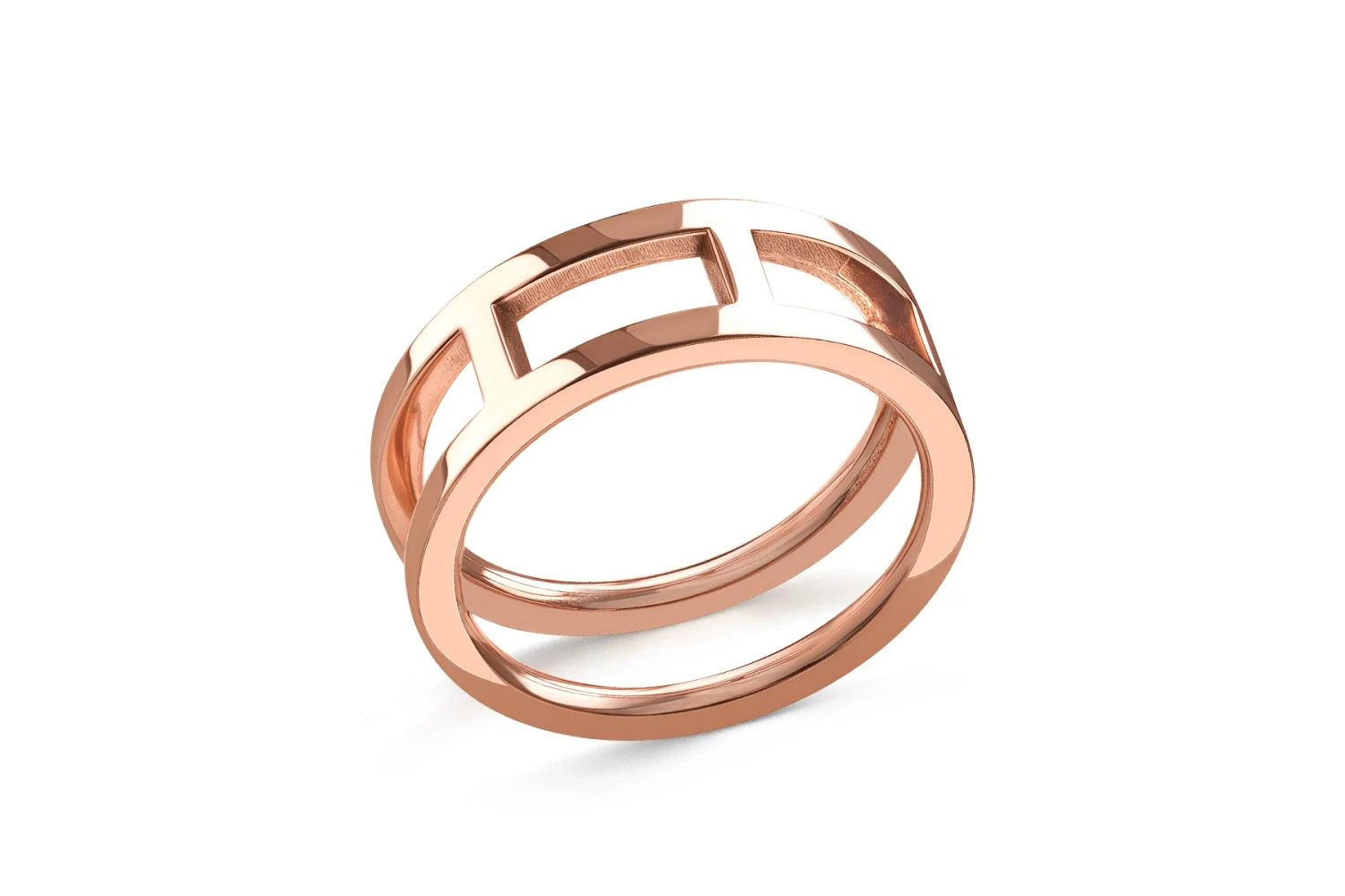 Кольцо из красного золота без вставок