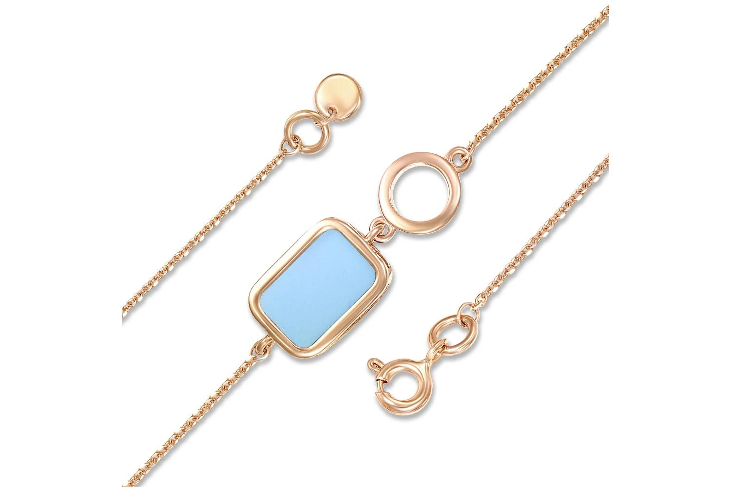 Браслет из красного золота с бирюзой