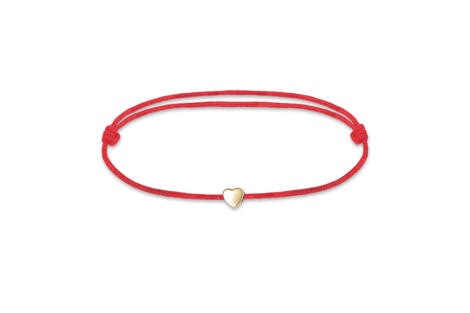 Браслет Сердце из жёлтого золота без вставок