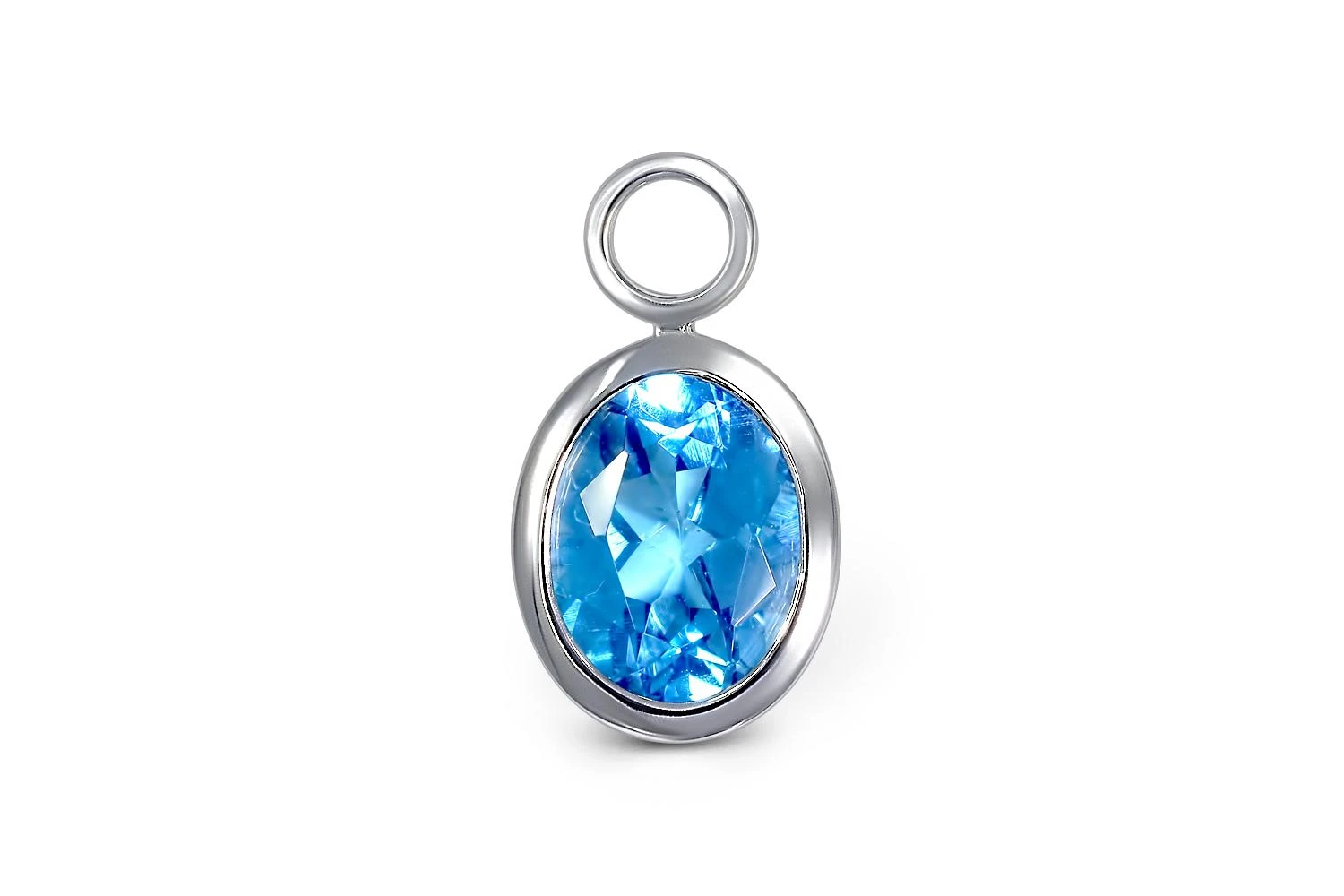 Подвеска из белого золота с топазом swiss