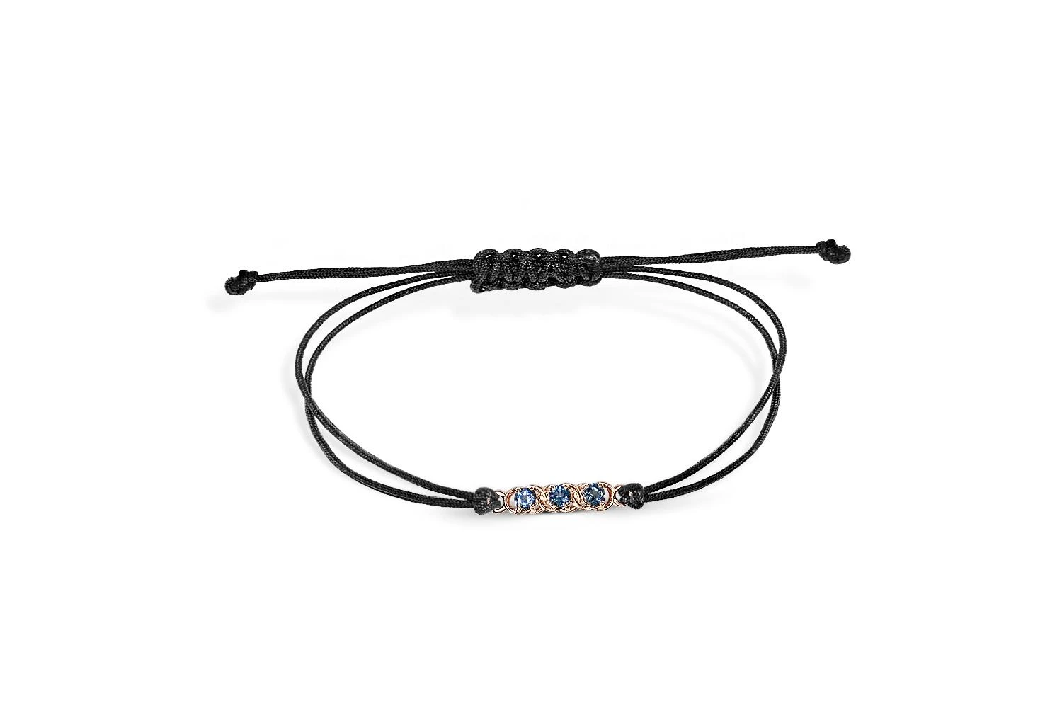 Браслет из красного золота с 3 топазами лондон