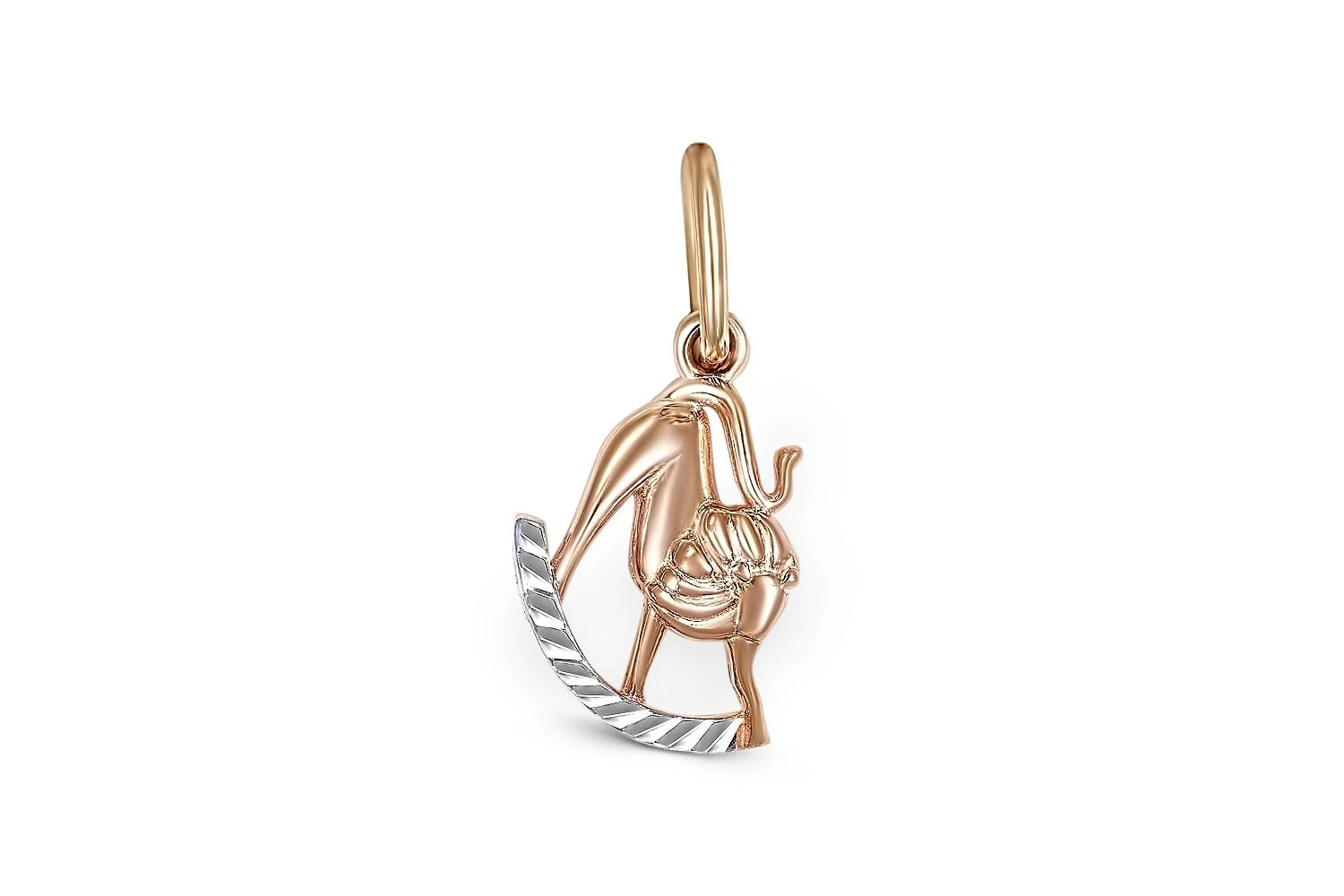 Подвеска Лев из красного золота без вставок