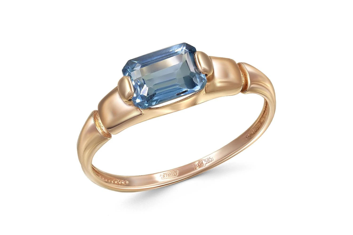 Кольцо из красного золота с топазом лондон