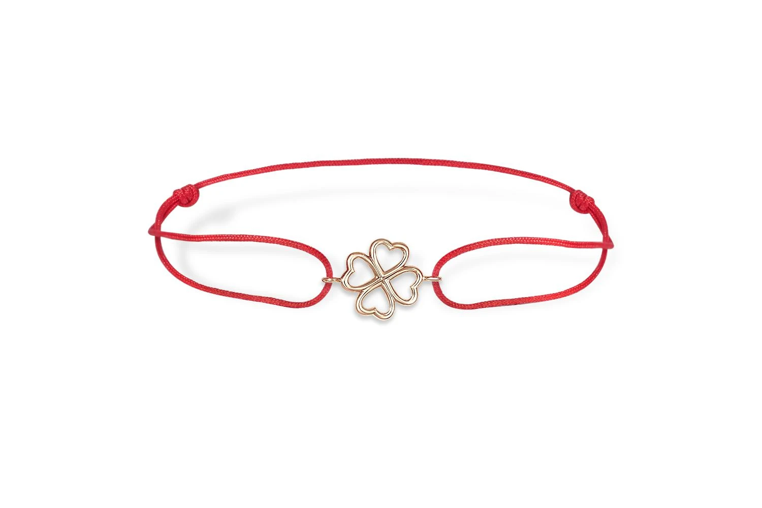 Браслет Клевер из красного золота без вставок