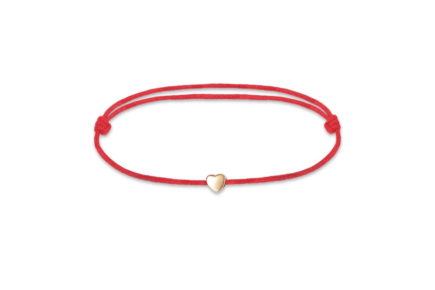 Браслет Сердце из красного золота без вставок