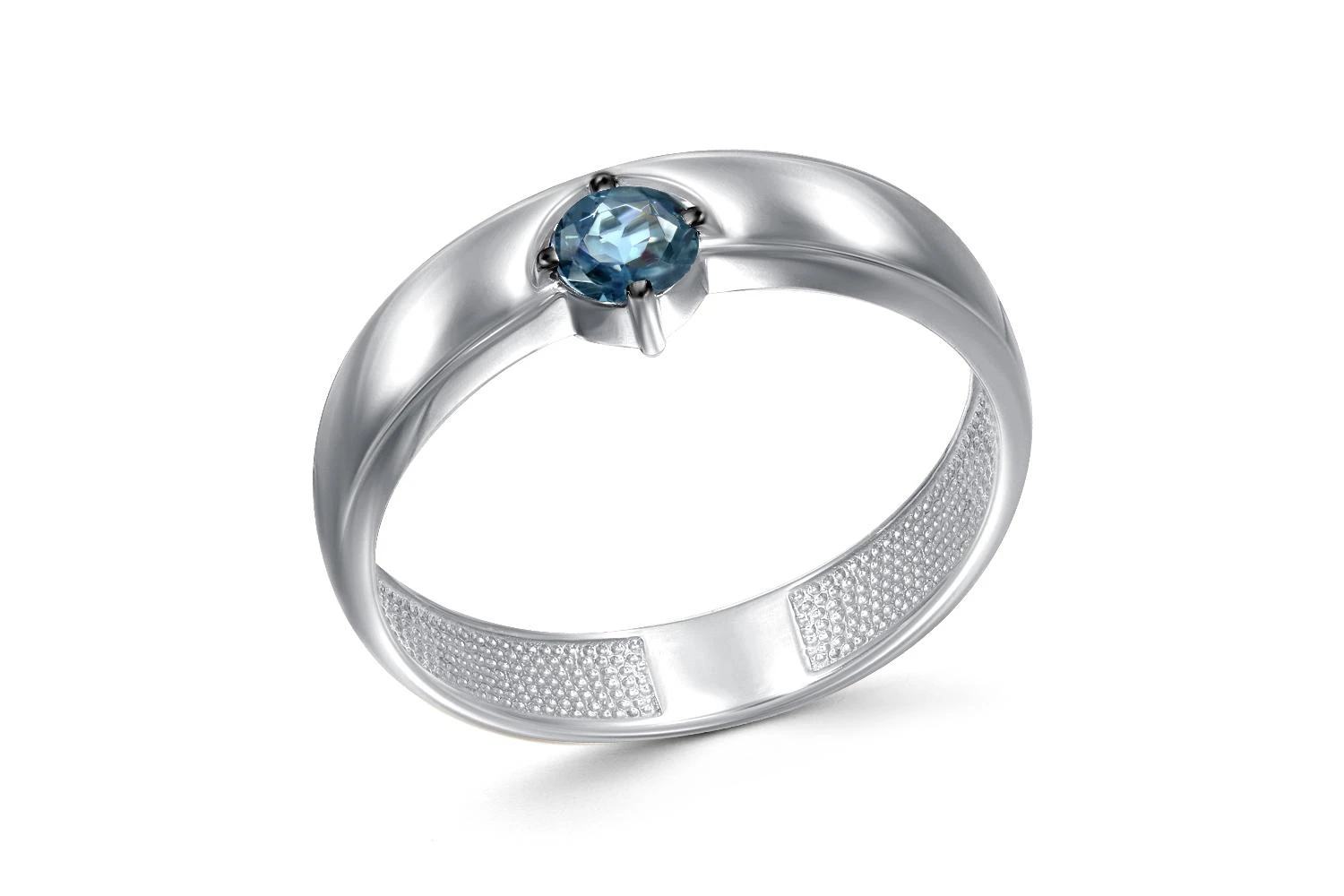 Кольцо из белого золота с топазом лондон