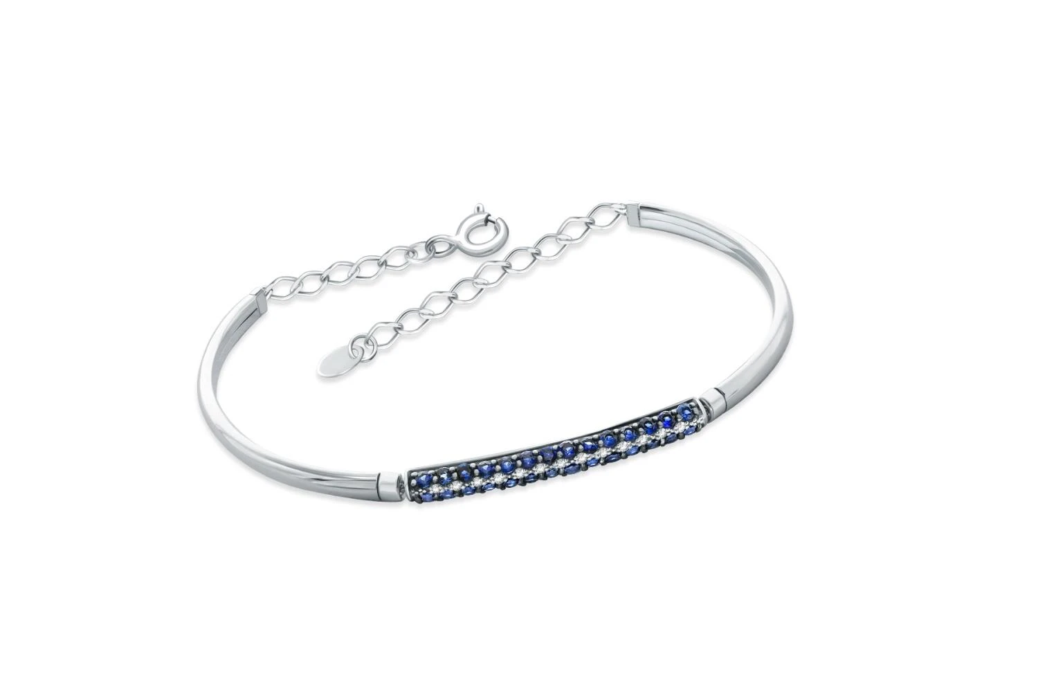 Браслет из белого золота с 28 сапфирами и 13 бриллиантами