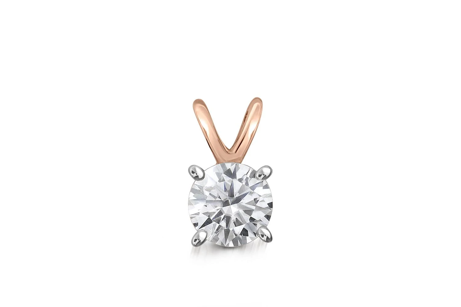 Подвеска из красного золота с кристаллом swarovski