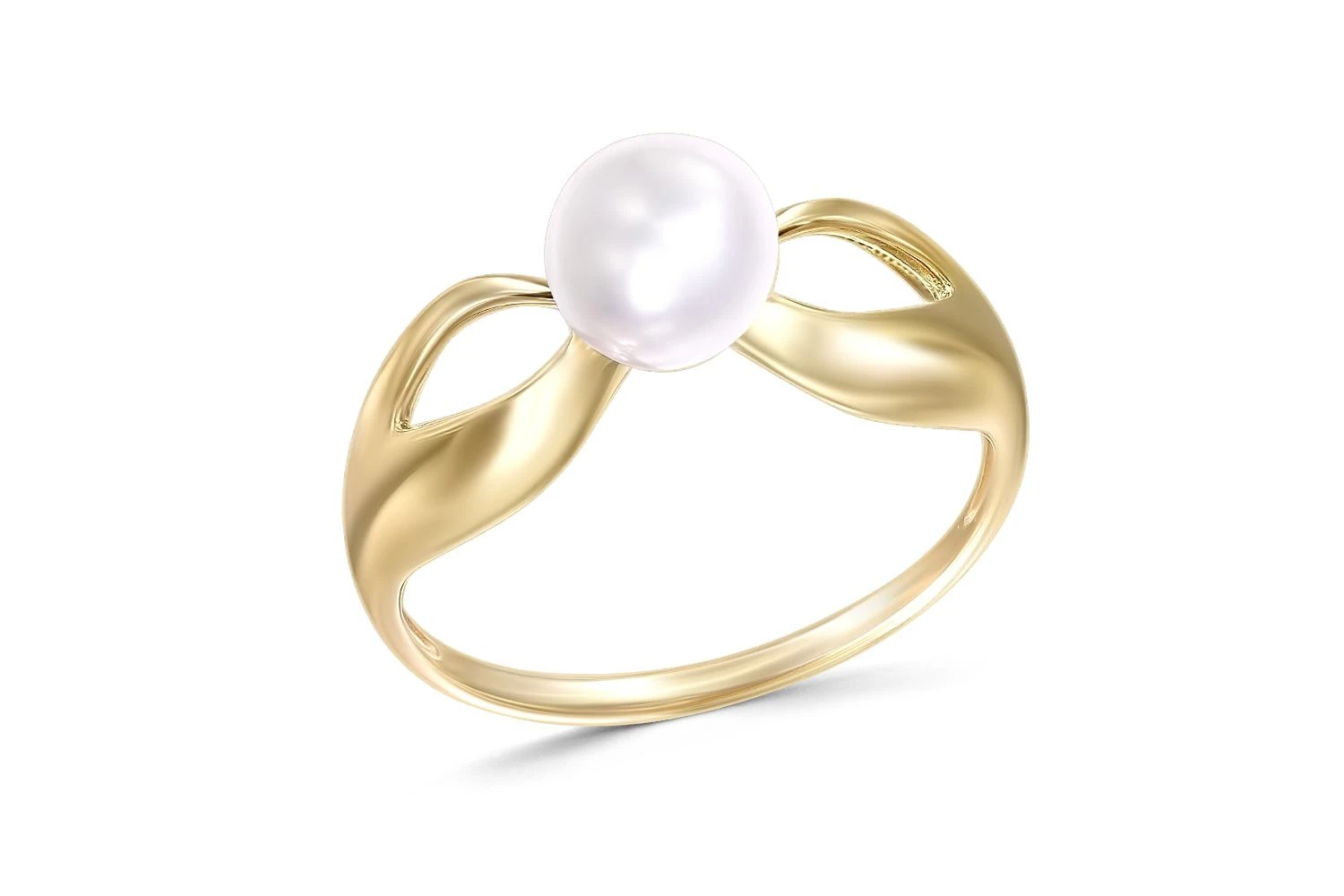 Кольцо из жёлтого золота с жемчугом