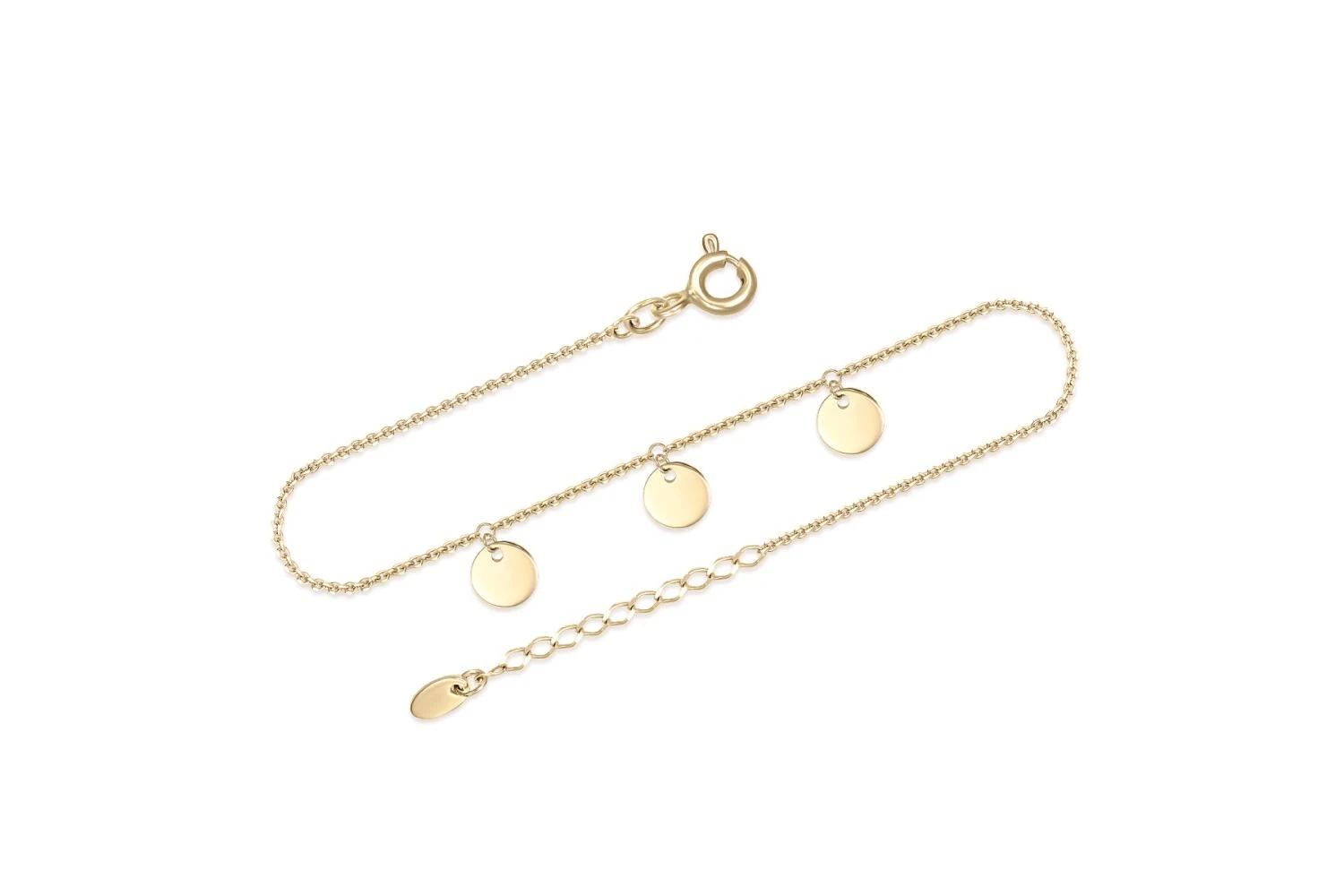 Браслет Круг из жёлтого золота без вставок