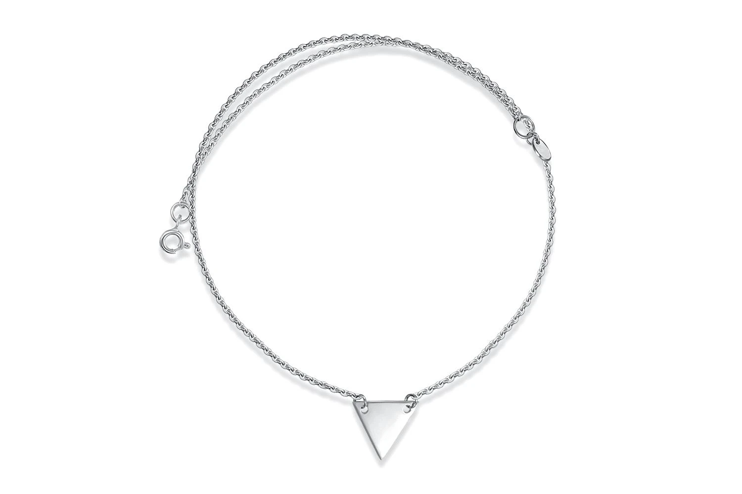 Колье Треугольник из белого золота без вставок