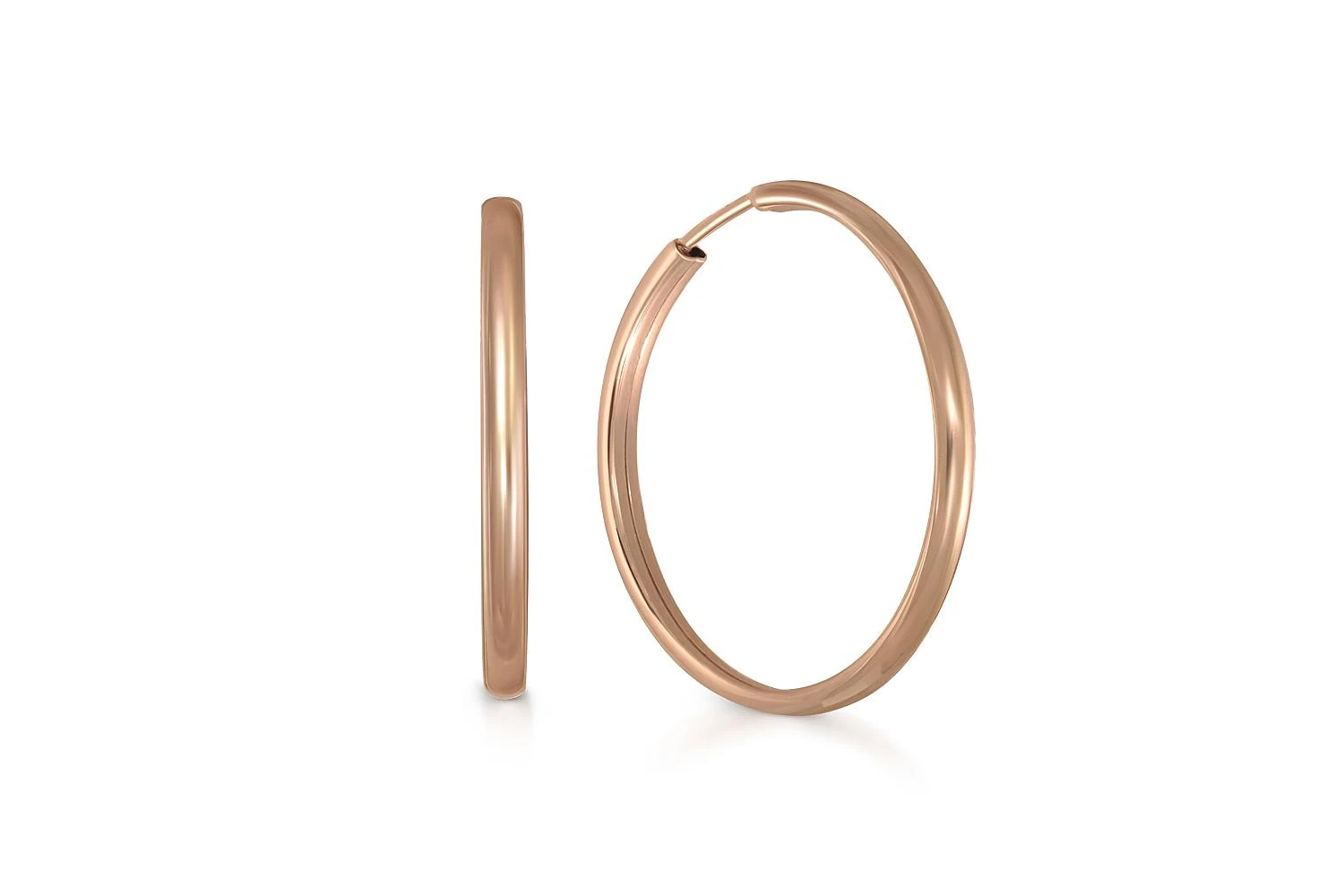 Серьги-конго из красного золота без вставок