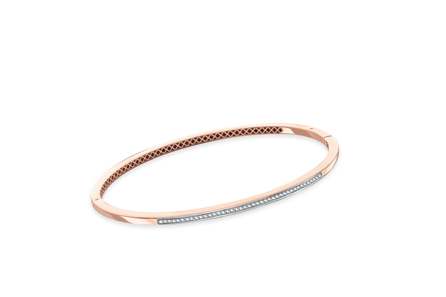 Браслет Дорожка из красного золота с 41 фианитами