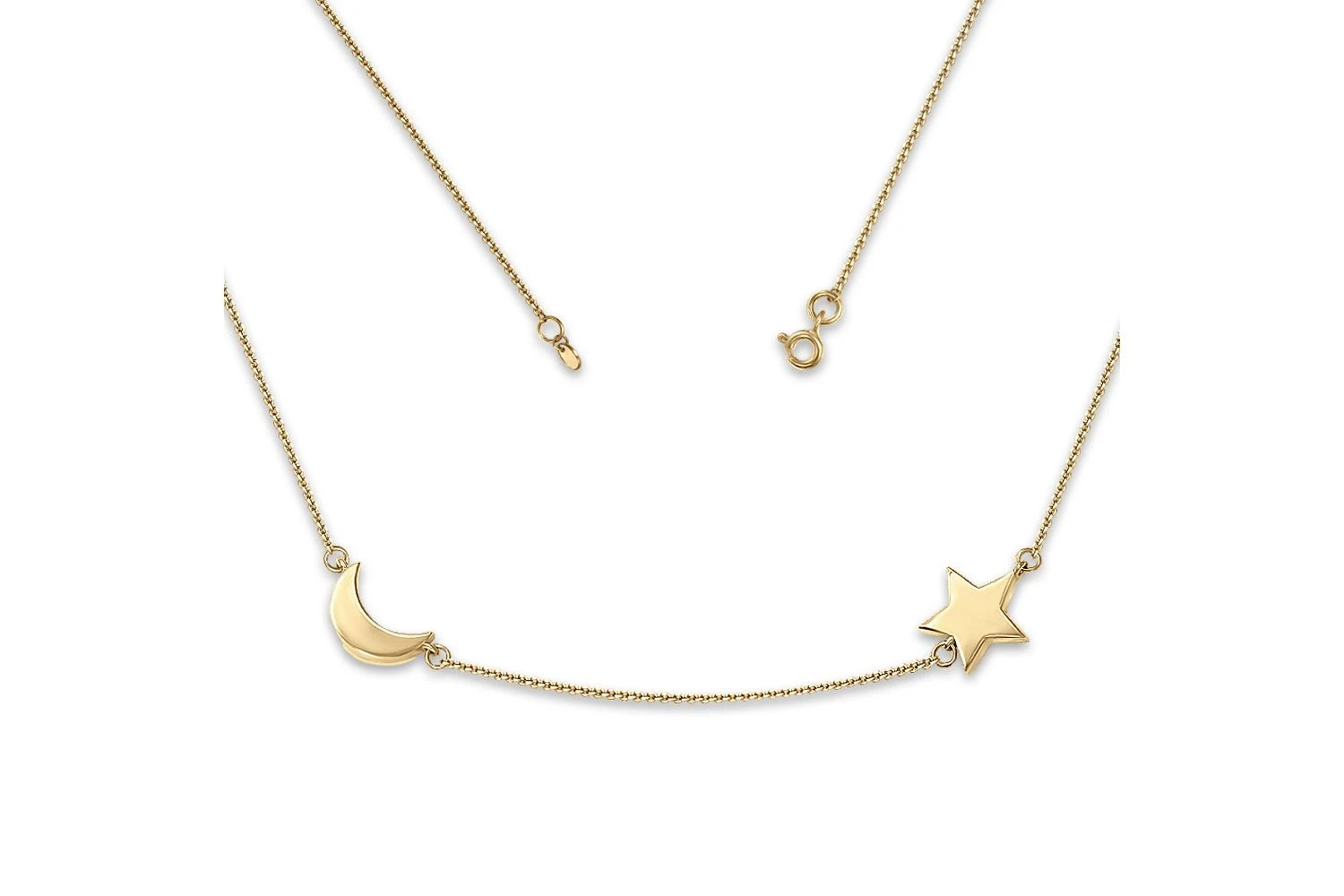 Колье Звезда из жёлтого золота без вставок