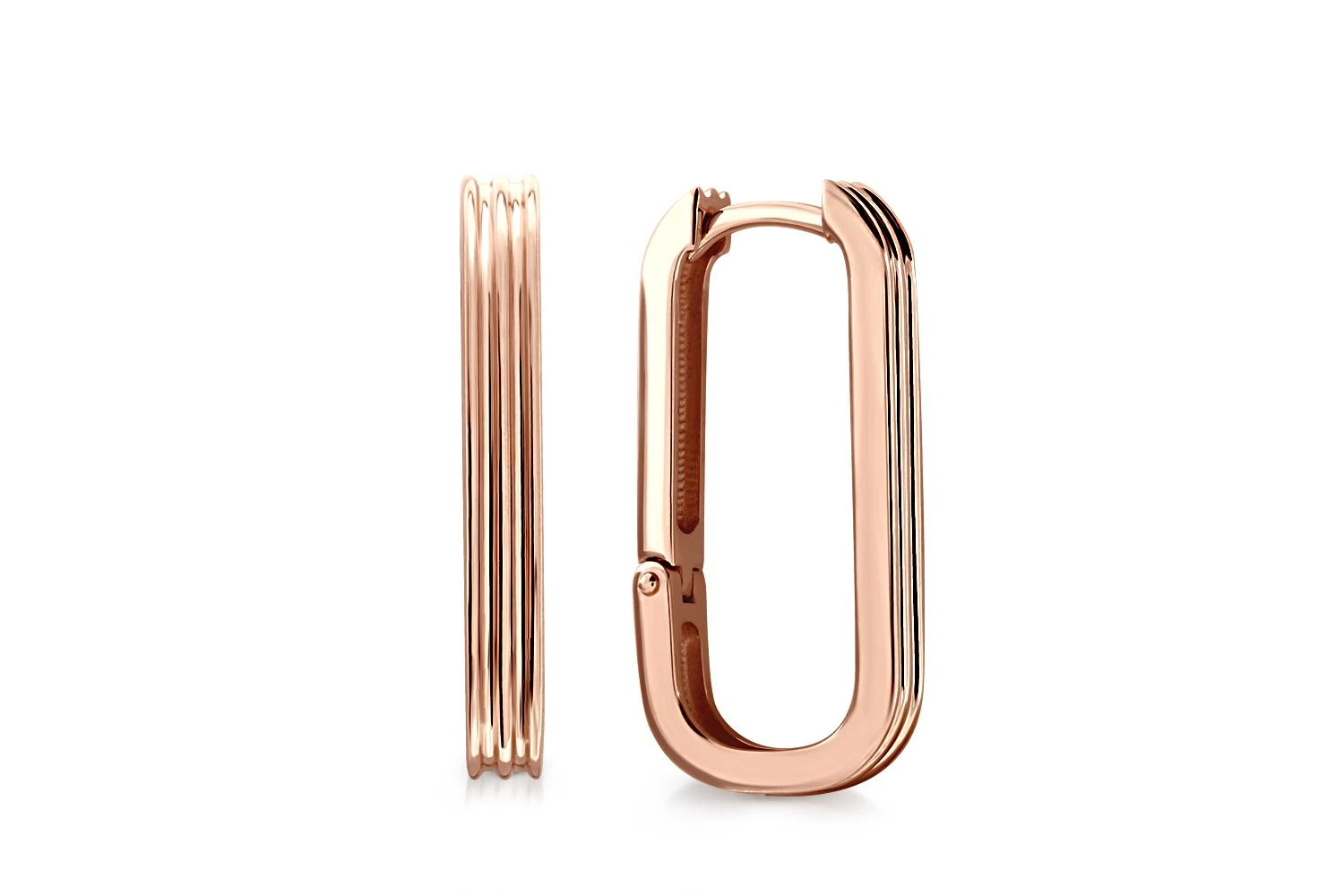 Серьги из красного золота без вставок