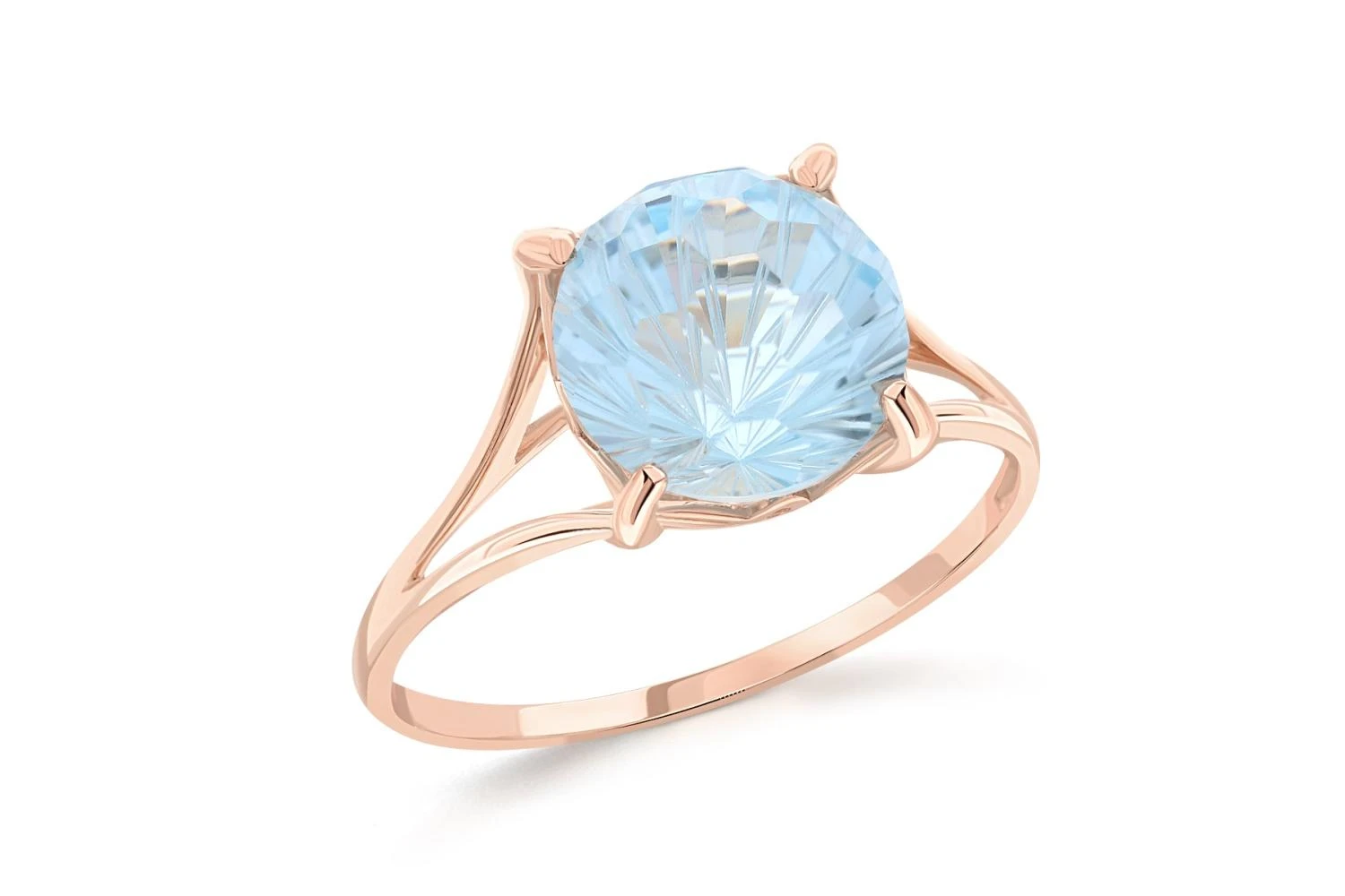 Кольцо из красного золота с топазом sky