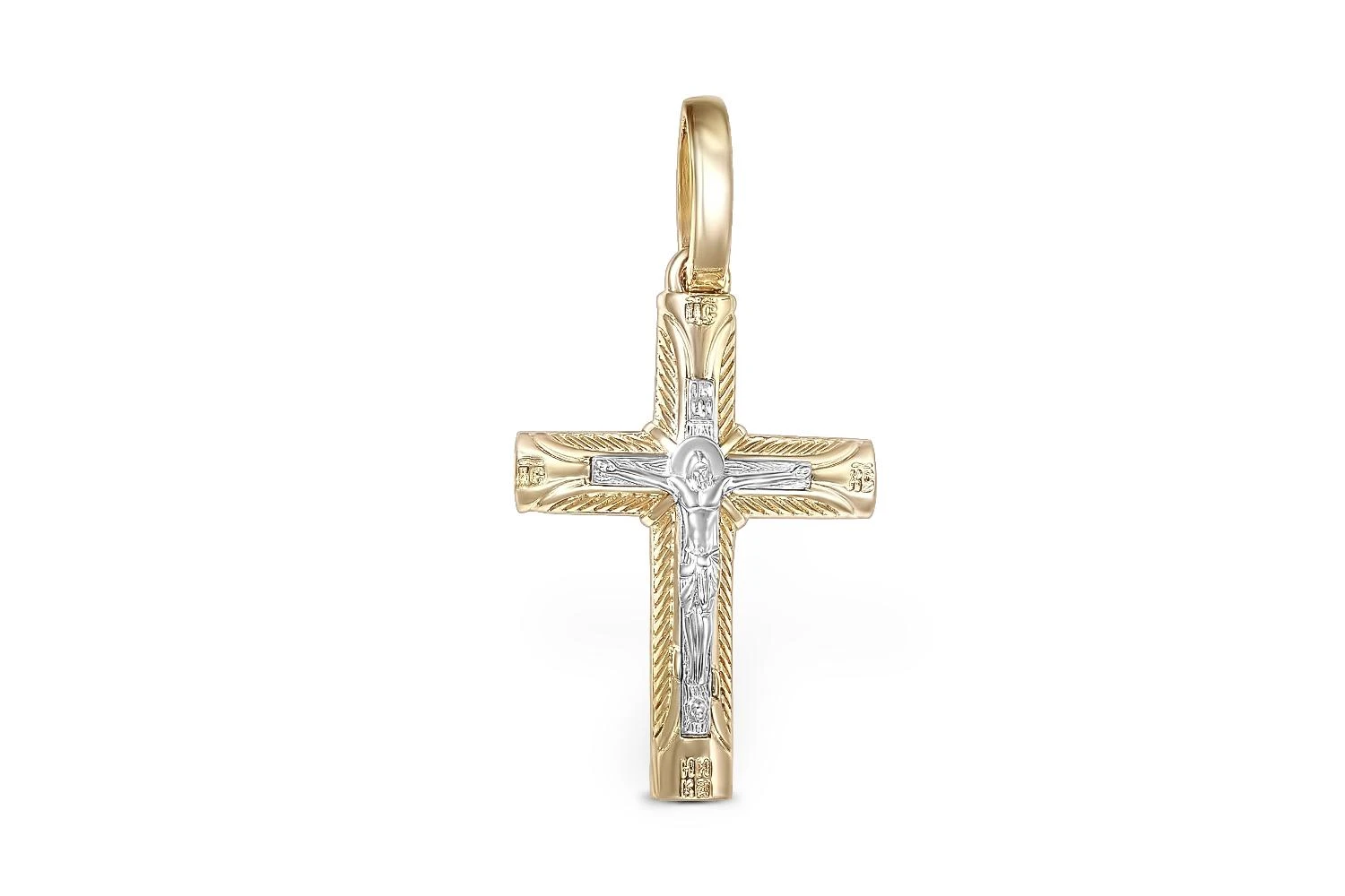 Крест из жёлтого золота без вставок