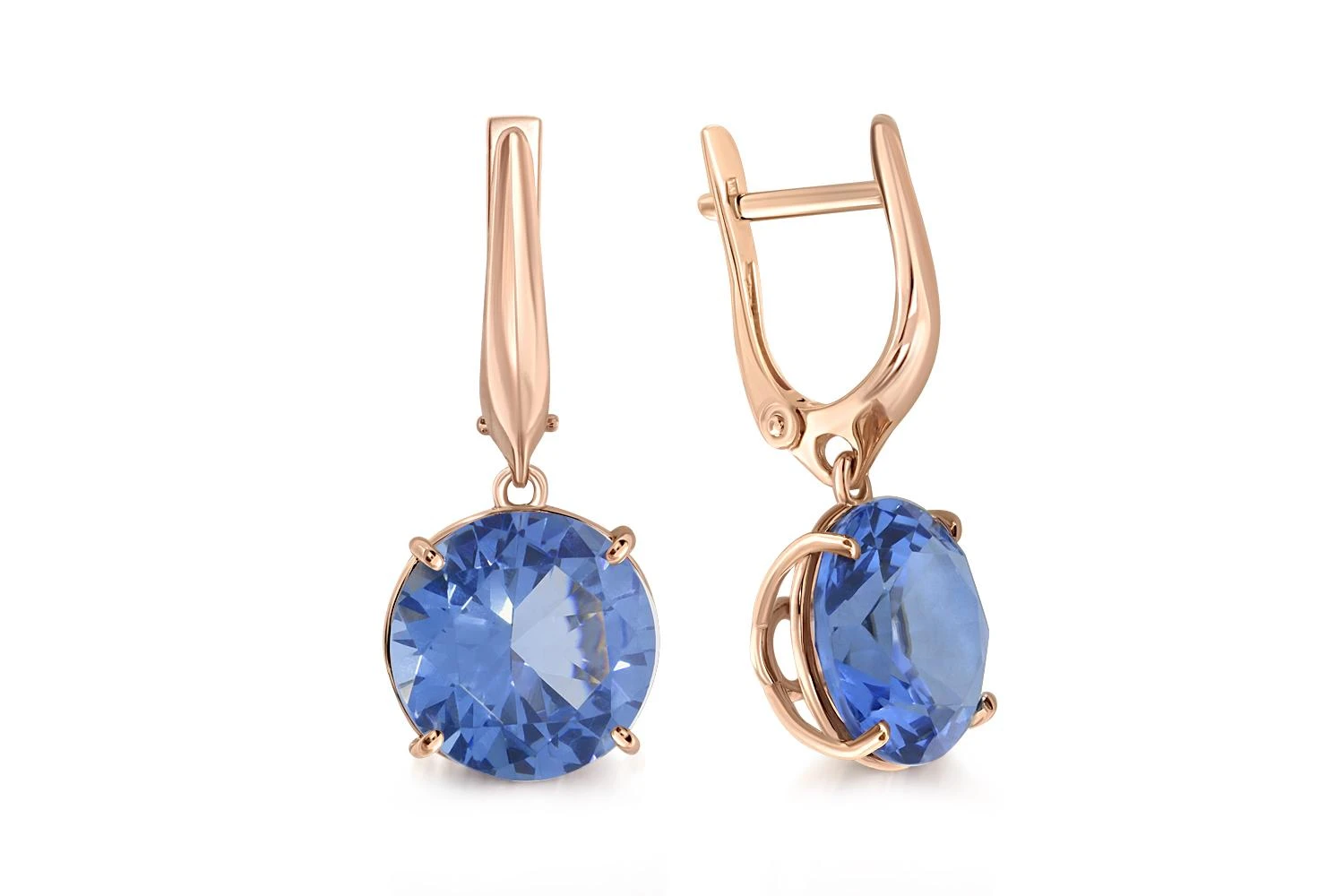 Серьги из красного золота с 2 наноситалами